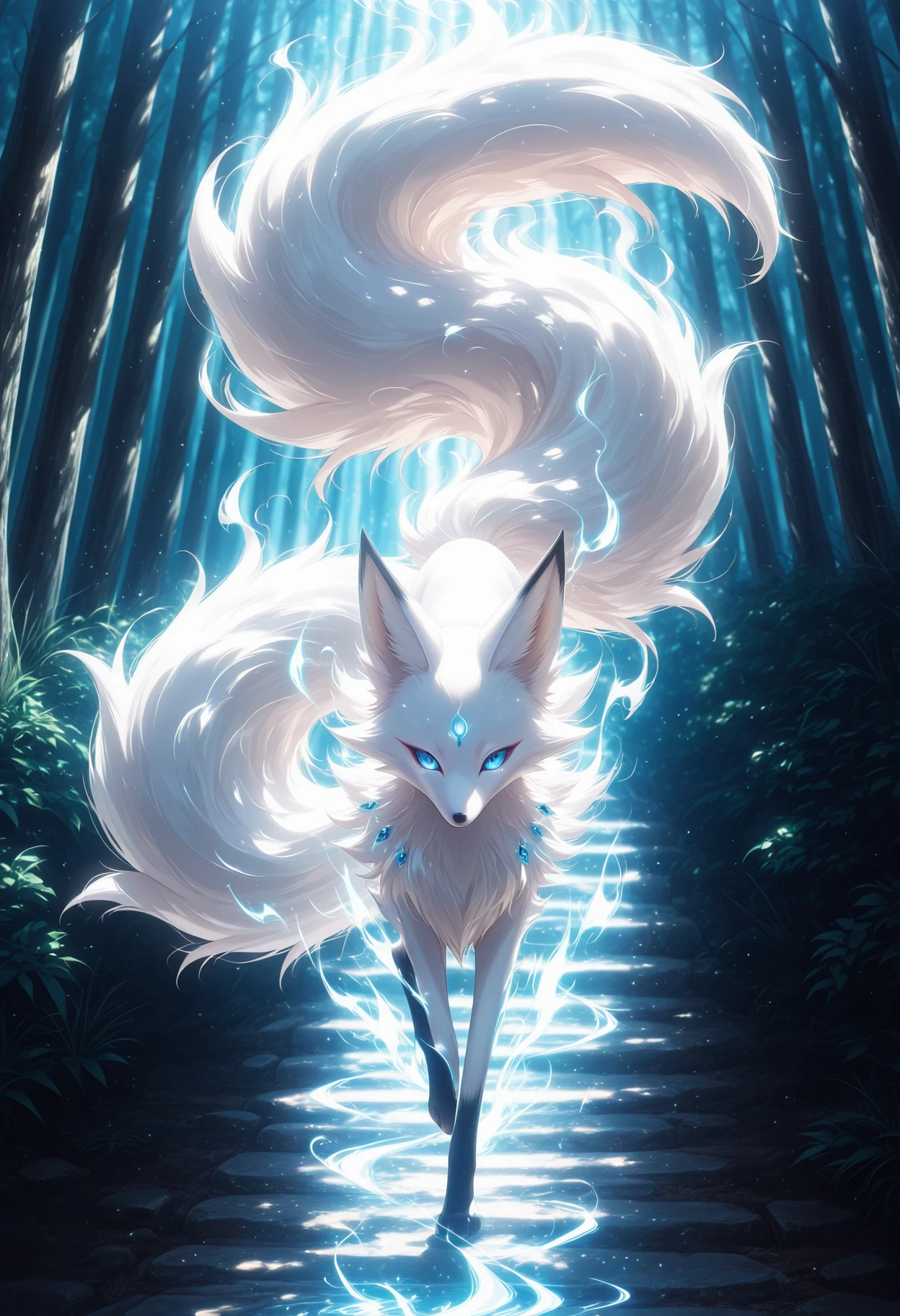 (masterpiece), (best quality), ultra-detailed, dynamic composition, absurdres, looking at viewer, anime screenshot
<lora:kms_lighting_rename_later_IL_v02:1>, <lora:Dramatic Lighting Slider:4>, shiny outline, depth of field , blurry,light rays,dynamic angle,dim lighting, light particles,voluminous hair,very aesthetic, blurry background, bokeh,
<lora:Add_color_ILXLv1:1.5>,<lora:Light_path:1>,((Light path,dark aura,glowing energy,Demonic aura))
<lora:Fantasy_Fox_Test1-000014:1>, Fantasy_fox1, fox, fantasy fox, white fox, long tail, very long tail, elegant fox, elegant animal, long white ears, long ears, white ears,
