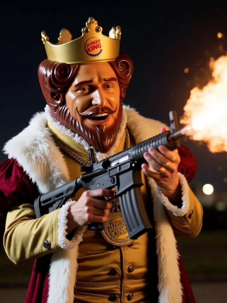 Burger King Mascot - Flux & Qwen Qwen
