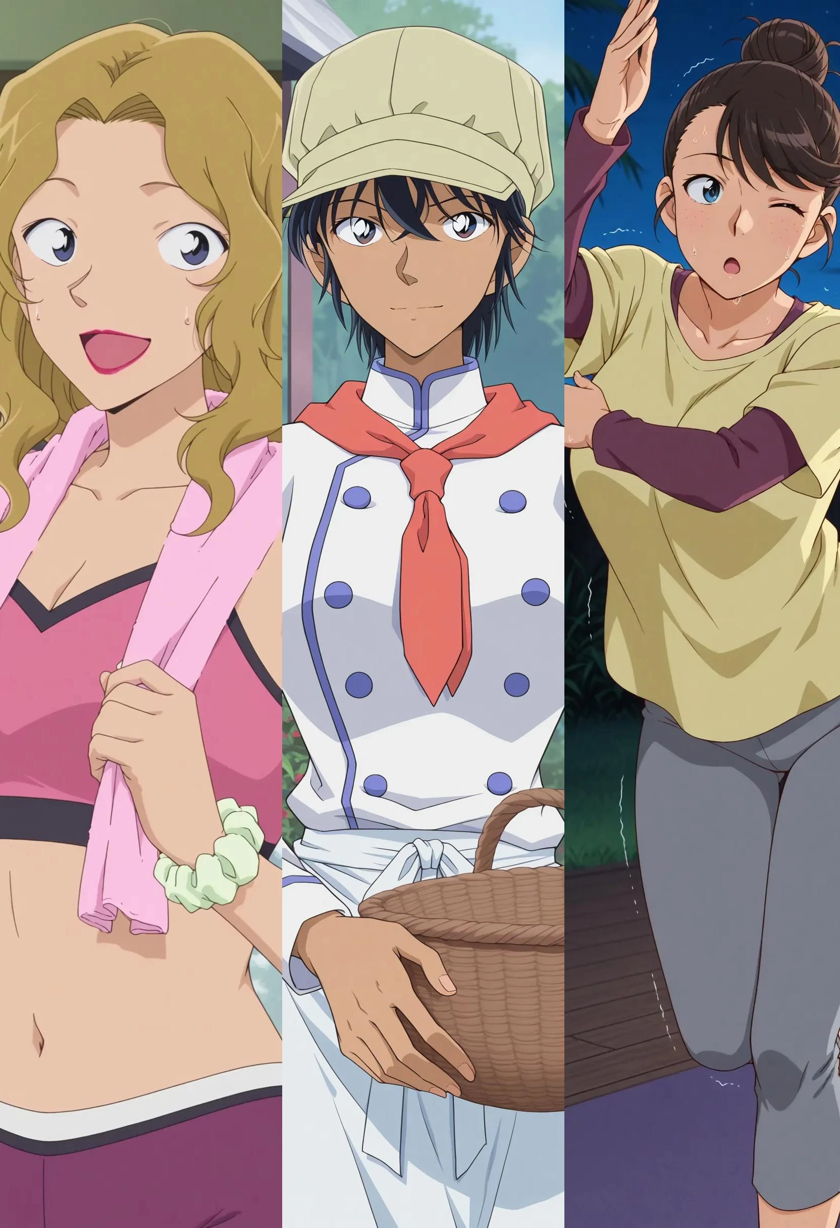 Detective Conan 名探偵コナン Episode635 Women - Tsukiko Satoyama 里山月子/ Kaoru Iimori 飯盛薫/ Yasuko Inomata 猪俣保子 Yasuko Inomata