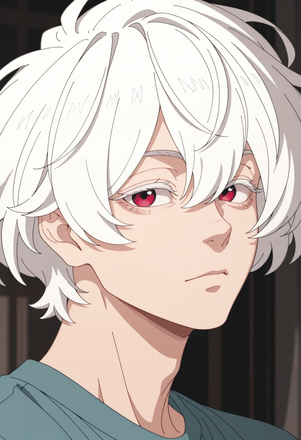 very awa, masterpiece, best quality, absurdres, newest, perfect quality, detailed background, intricate details, solo,
<lora:ILB4kut3nM4sh1ro:1>
B4kut3nM4sh1ro, 1boy, male focus, white hair, hair between eyes, red eyes, short hair, colored eyelashes, looking at viewer, portrait