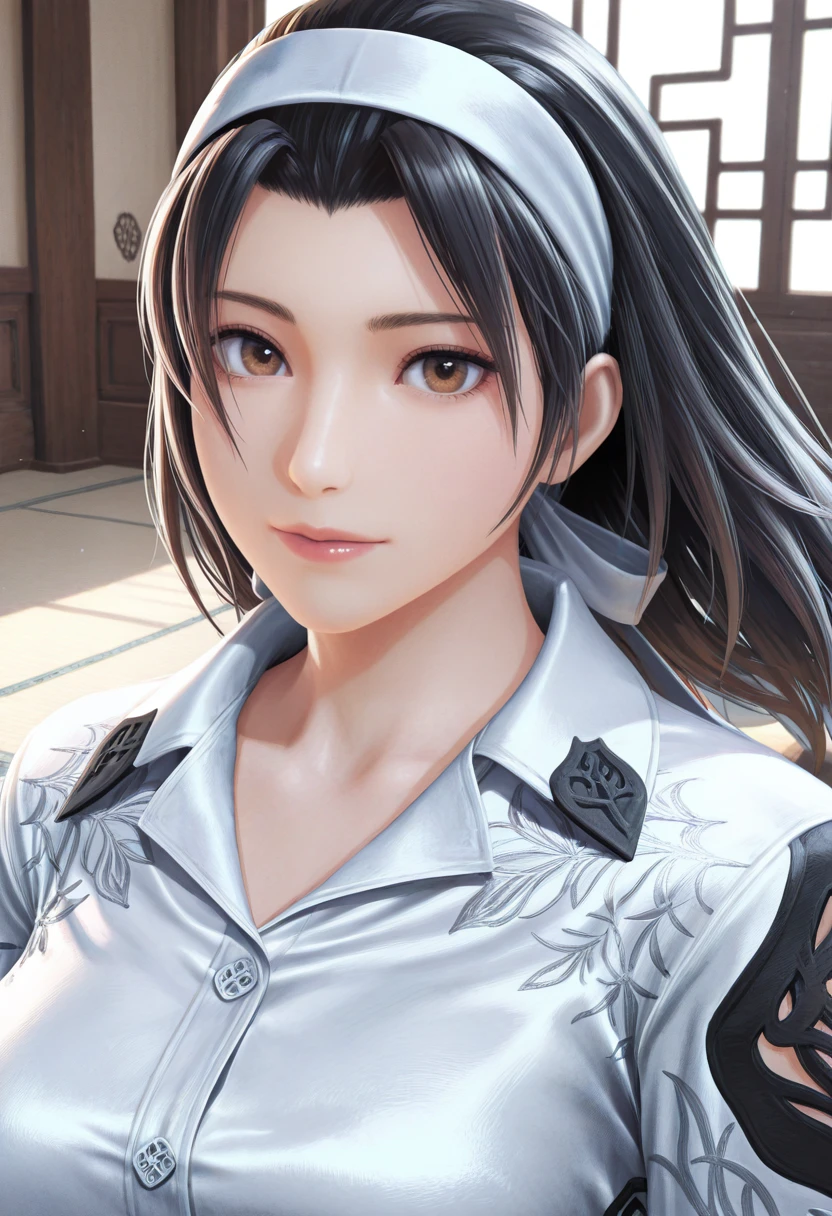 very awa, masterpiece, best quality, absurdres, newest, perfect quality, detailed background, intricate details
<lora:ILTKJun:1>
TKJun, 1girl, black hair, white hairband, long hair, brown eyes, looking at viewer, portrait