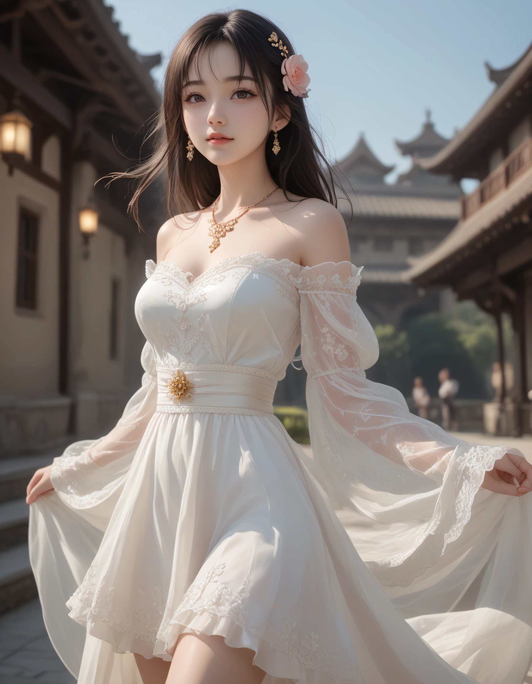 zPDXL3, safe_pos, score_9, score_8_up, source_realistic, source_anime,
8k, best quality, ultra high res, sharp focus,
masterpiece, expressive, digital art, cinematic,
intricate details, extremely detailed, Unreal Engine,
cinematic light, photo studio lighting,
dramatic angle, dynamic camera angle, unique perspective, unique angle, wide angle, dutch angle, foreshortening,
establishing shot, graceful stretching angle,
Diffuse lighting, (sfw:1.3),
Agfa APX 400, Ektar 100, Flash Photography,
1girl, , seductive smile, hanfu, natural breasts,
, ExpressiveH,
blurred eyes, innocent, lovely face,
big eyes, beautiful detailed eyes, very detailed eyes, detailed beautiful delicate face,
realistic humid skin, detailed skin,
sexy pose, sensual posture, graceful pose, curvy, scenery, perfect legs,
erotic posture, sexual intent, sensual, alluring, voluptuous,
(dynamic pose:1.3), (more detail:1.3),
blurry background,
beautiful sunflower girl with golden petals, dark center, and sun-following gaze xianxia maiden, rose red dominant color dress with peridot green with fresh spring vitality and silken soft peach pink secondary tones, grain husks with protective casings surface texture,
wearing elegant balloon qipao with gathered waist with bowed collar with ribbon decoration collar and phoenix cotton hanfu top with cloud motifs over gemmed sheer transparent sleeves sleeves,
long pleated skirt with embroidered edges with diagonal cut skirt with angled seams and lotus crimson silk belt with tassels belt, divine embroidered silk shoes footwear,
facial features: deep wisdom with knowing eyes expression, spring onion brows with thin elegance eyebrows, white shimmering eyelids with ethereal details eye makeup, red huadian flower mark with embroidered details forehead markings,
hair styling: translucent long hair tied with silk sash and golden thread embroidery with metallic shine hairstyles,
accessories: translucent jade hair comb hair ornaments, ornate pearl necklace jewelry, immortal jade ring and animal horn with hunting signals additional accessories,
pose: artistic nude study pose with strategic fabric draping in secluded cave dwelling with natural light environment with fragrant moonlit night temple background,
atmosphere: raven prophecies on wind seasonal elements, artificial lighting with controlled setup lighting effects