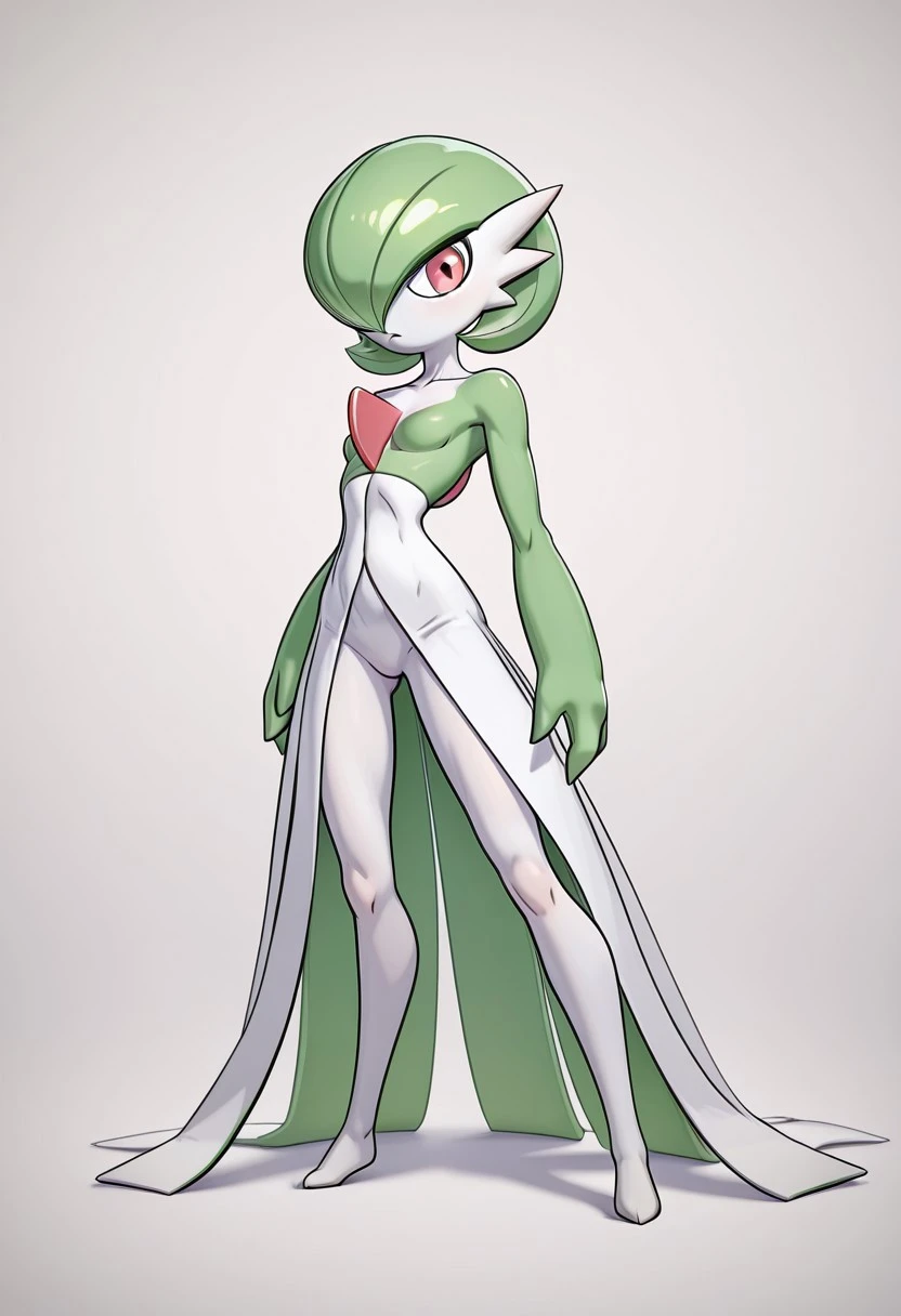 solo, athletic petite, gardevoir, looking at viewer, full body