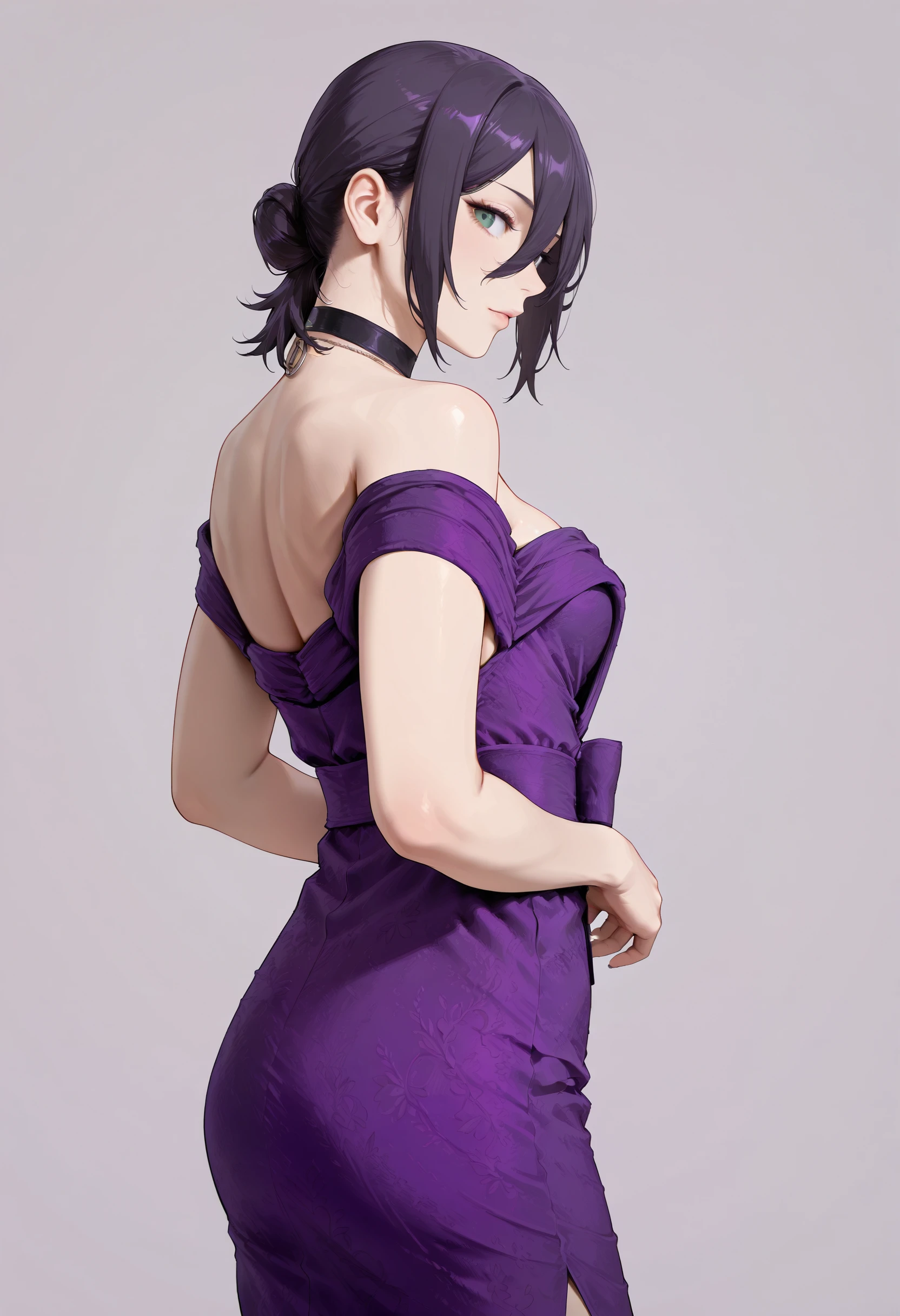 Mermaid Off-Shoulder Gown illust