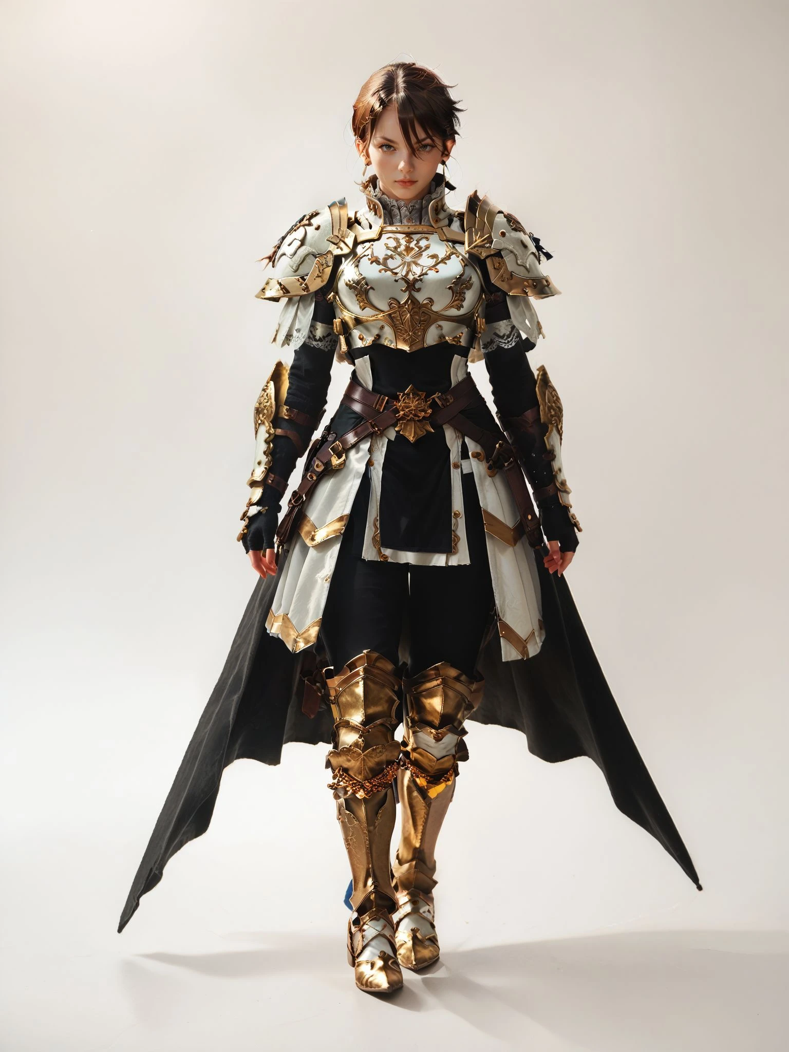 1girl, Panache_Fure_Kalgi short brown hair, full body,RoseArmor armor
score_9, score_8_up, score_7_up, score_6_up, <lora:RoseOrder_Pony:1>