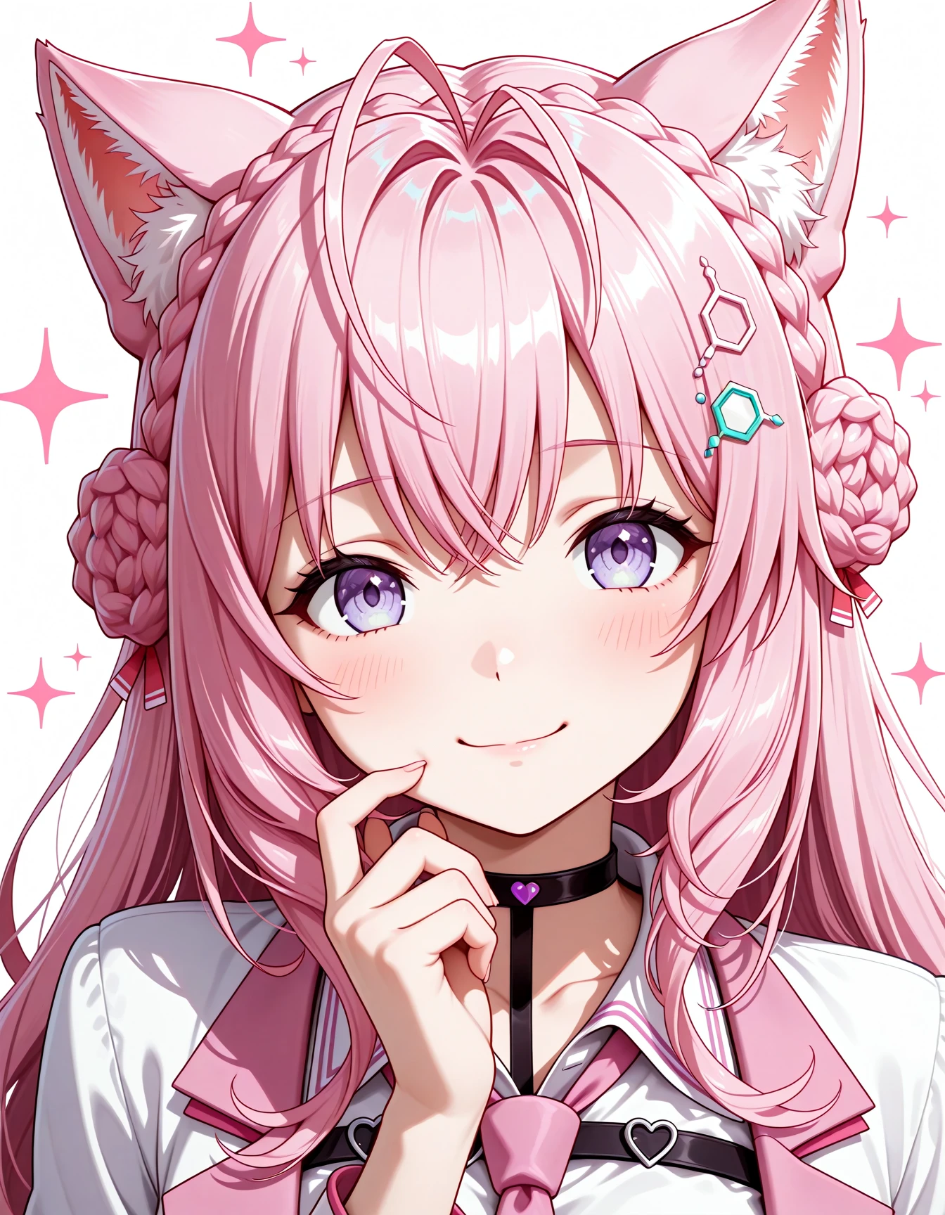 <lora:A dmd2-lighting8step_cfg1.5:1>,official style,masterpiece,best quality,very aesthetic,absurdres,newest,sparkle_background,1girl,hakui koyori,smile,