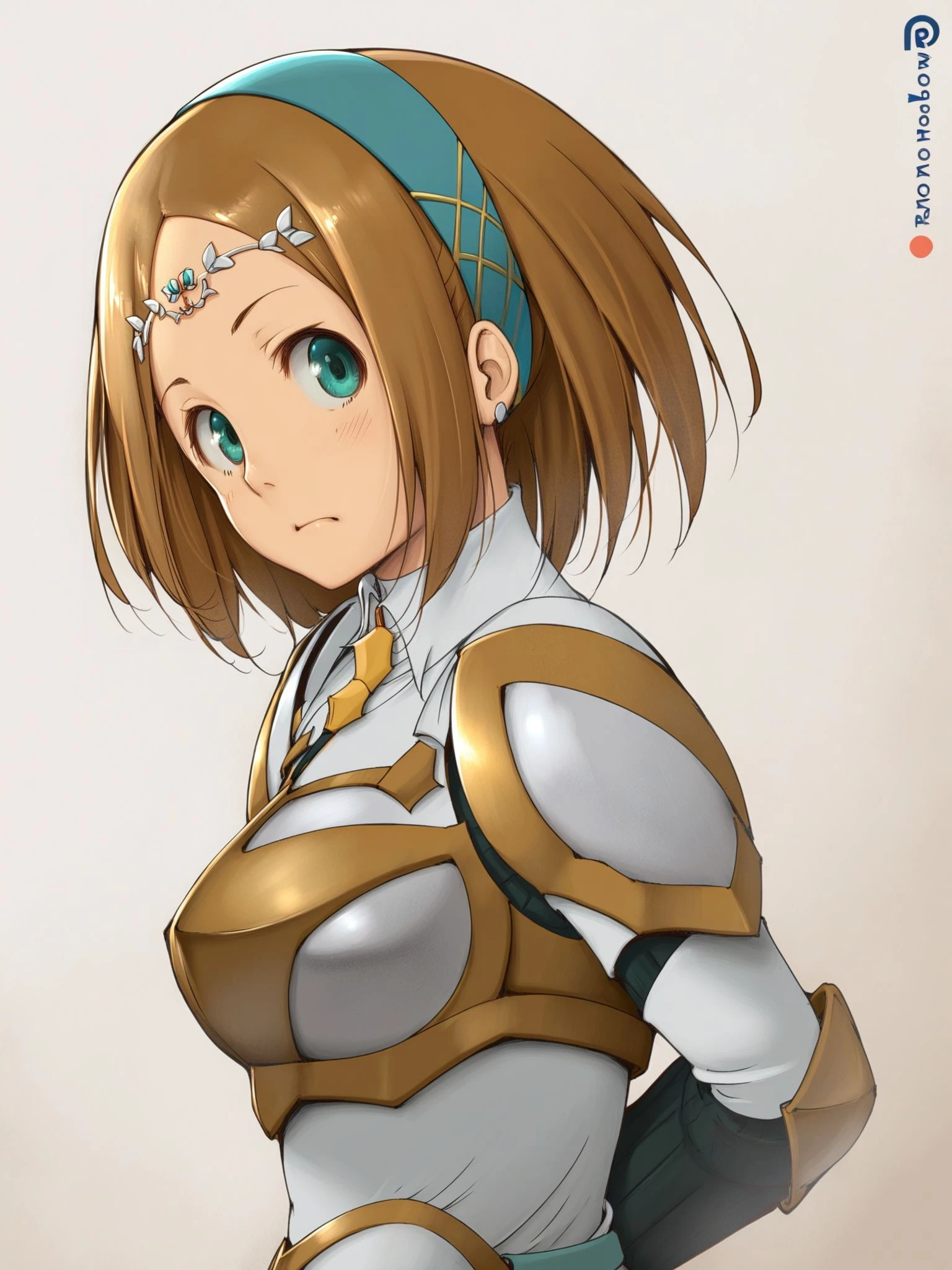 Hamilton_Uno_Ror brown hair hairband circlet, RoseArmor armor
<lora:RoseOrder_Pony:1>