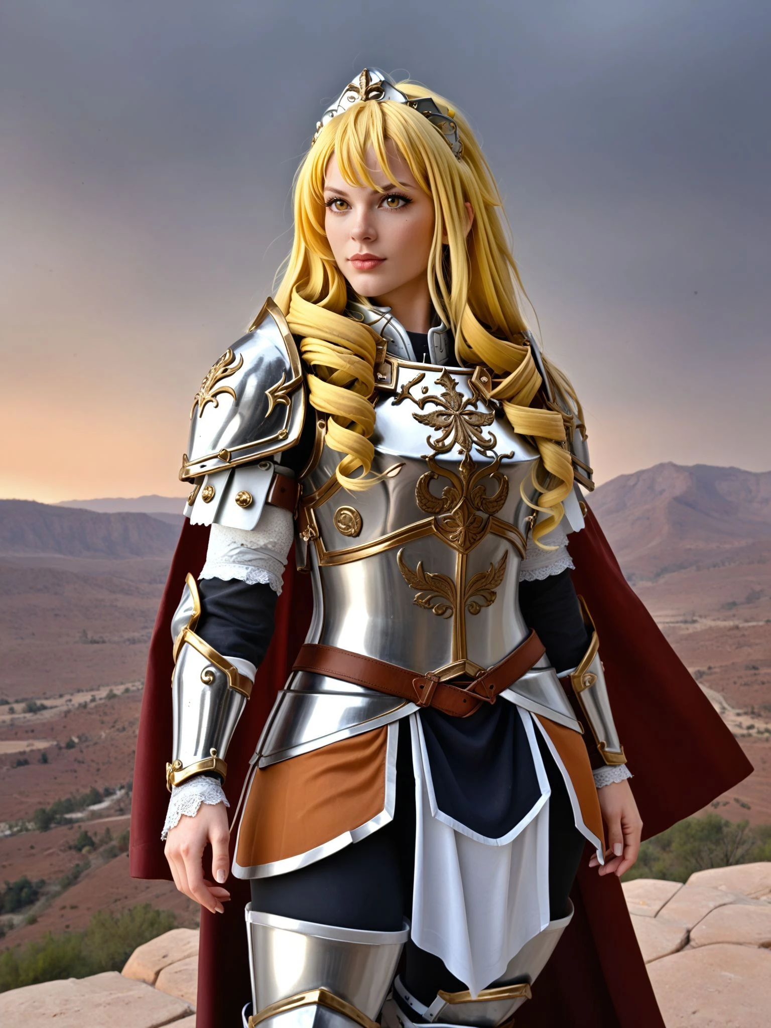 Bozes_Co_Palesti drill hair, RoseArmor armor
<lora:RoseOrder_Pony:1>