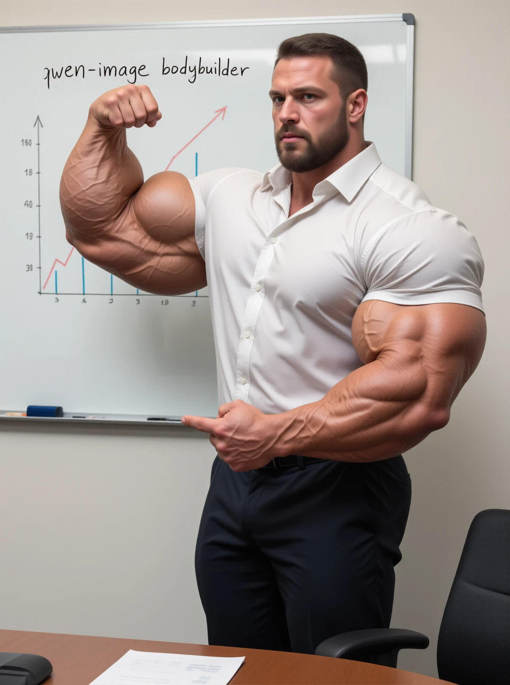 qwen-image muscular bodybuilder | nice muscle v1.0