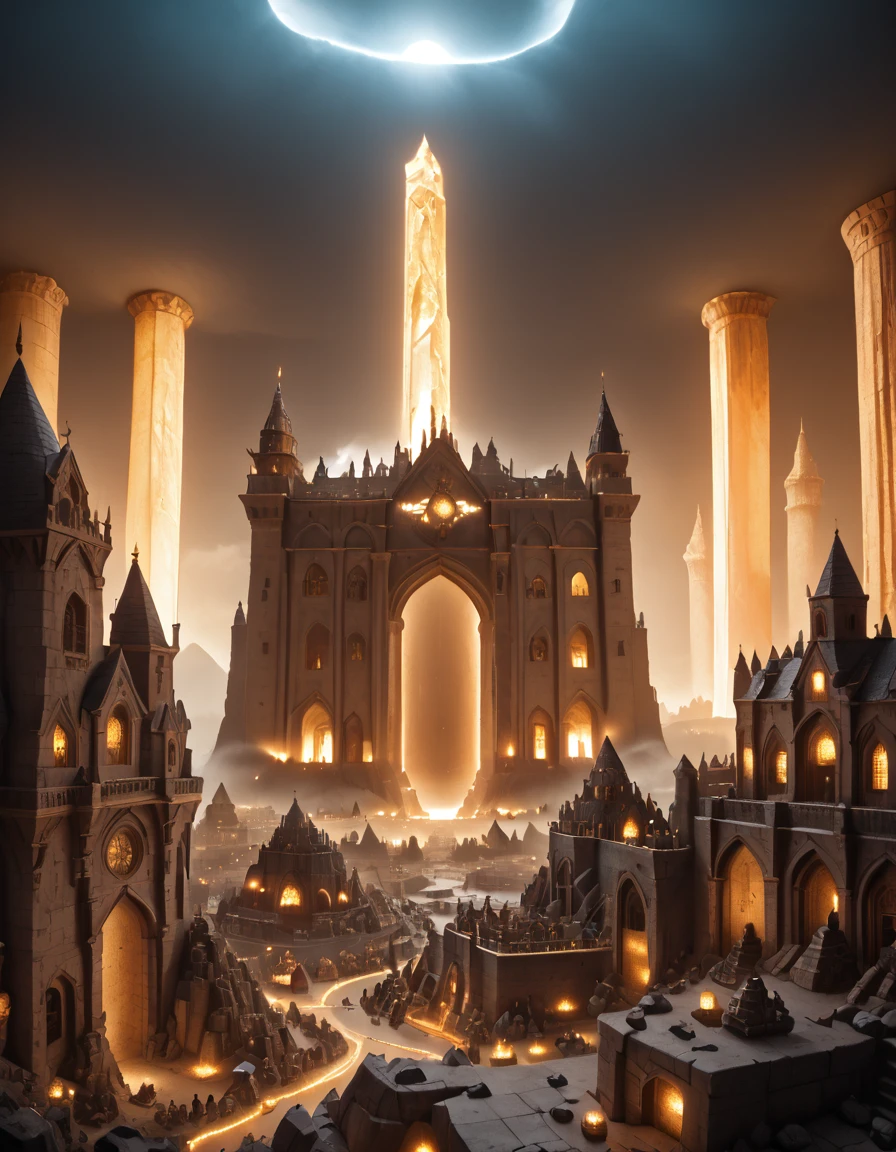 <lora:MW_Dwarven_beta_pony:1> underground city celebrating, dwarves feasting at long stone tables, glowing lanterns overhead, banners in red and gold, epic cinematic atmosphere, vibrant energy, detailed stone hall, fantasy world full of life
