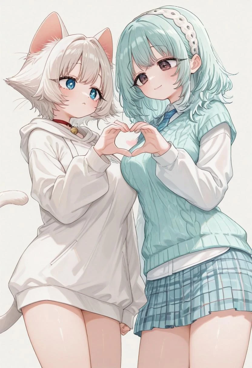Nekonari Tama and Nemui Nemu - 100 Girlfriends - 100 Kanojo V2