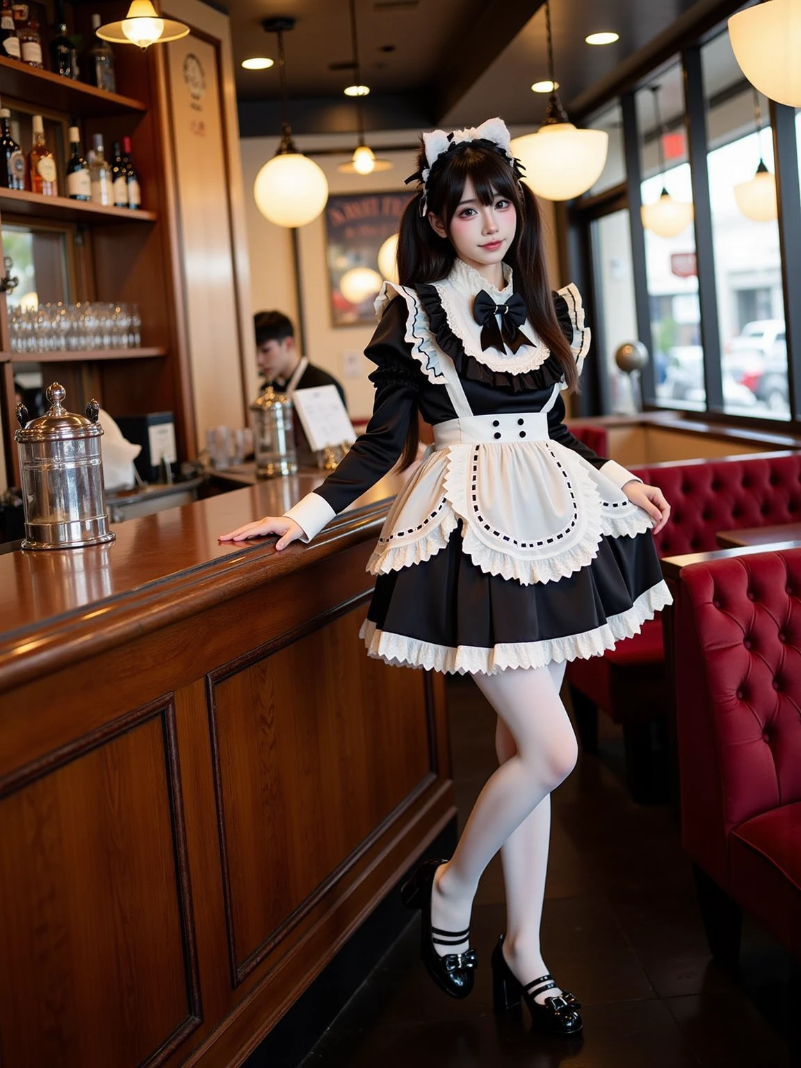 [Flux.1 D][Realistic] Maid costume | 女仆装 Style 2