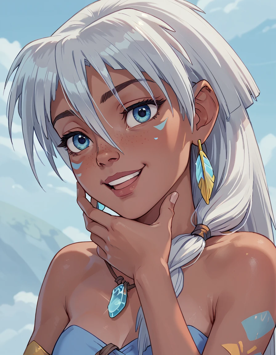 score_9, score_8_up, score_7_up, Atlantis_Kida, portrait, hand on chin, thoughtful, happy