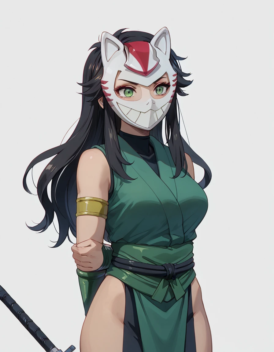 score_9, score_8_up, score_7_up, catwomanhunted_Cheshire, standing, arms behind back