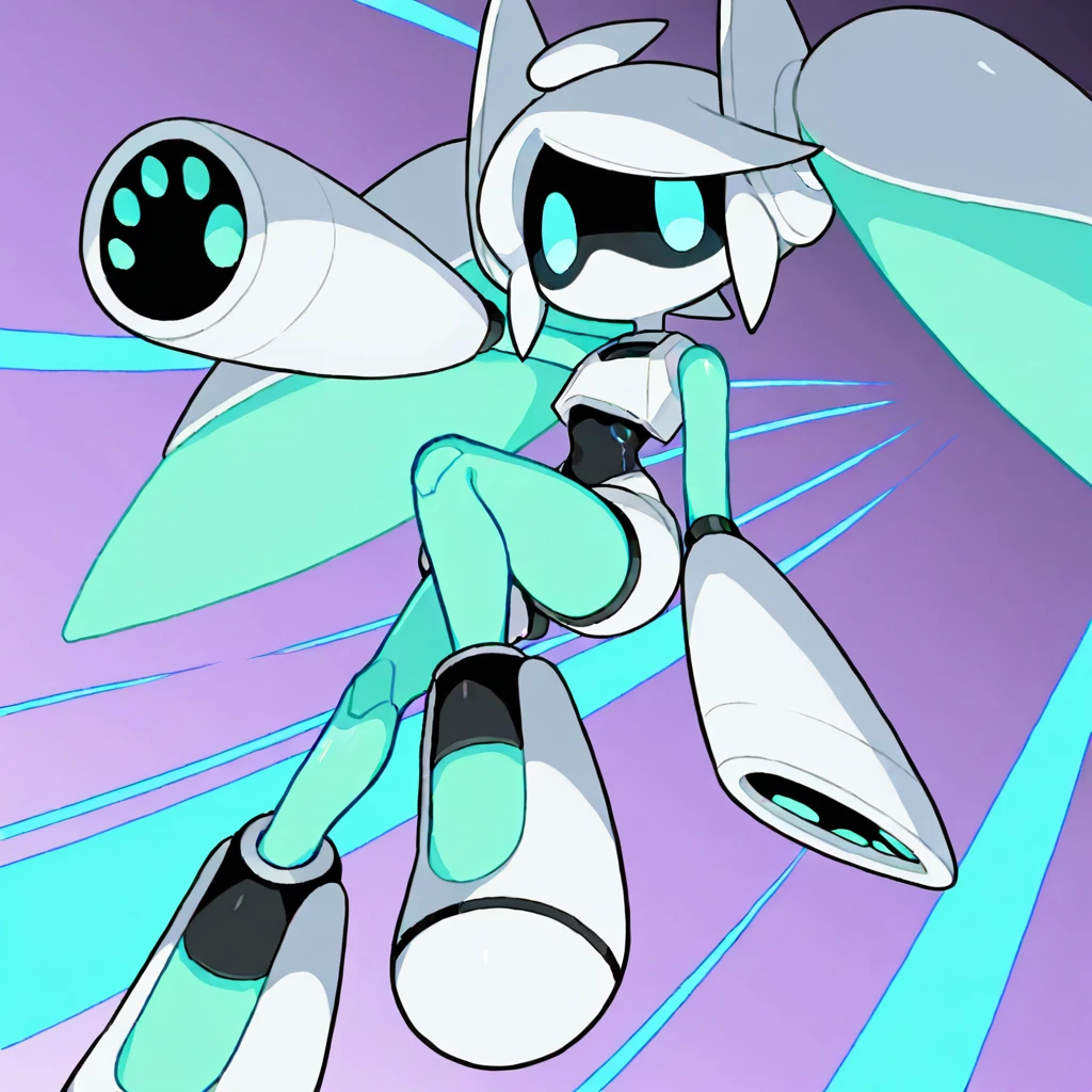 solo,
VoidollCom, robot, humanoid, female, twintails, screen face, screen eyes, light blue eyes, light blue skin, arm cannon, footwear, white crop top, white shorts, black leotard under clothes, arm up,
Dutch angle shot, (full-length portrait), side view, looking at viewer, dynamic pose, one leg up, digital space, futuristic,
amazing quality, high quality, very aesthetic, absurdres, newest, masterpiece, best quality, very awa, detailed background, detailed eyes, detailed face, detailed skin,