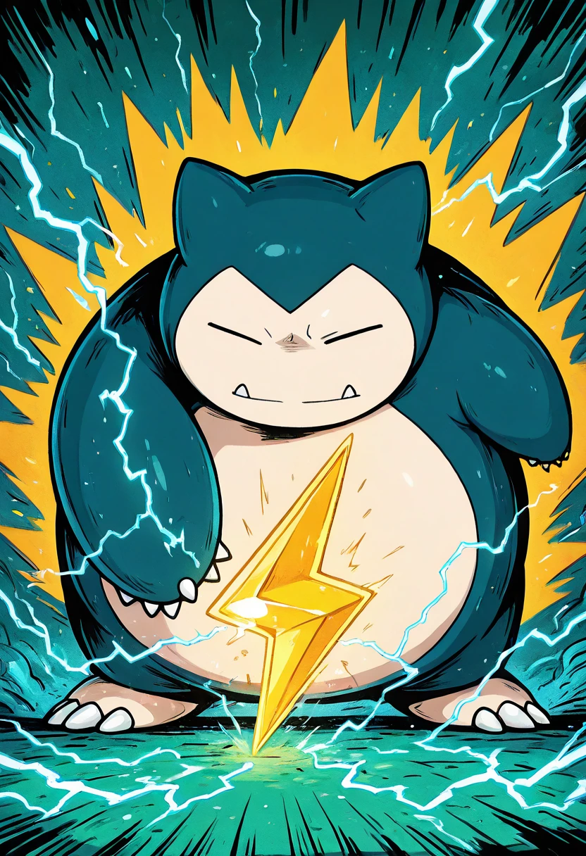 masterpiece, best quality, solo, zzSnorlax, , <lora:SnorlaxPokedex_IXL:1.0>, ,solo, foreshortening, bzzb4tt3ryCitron, lightning, <lora:BuzzBatteryIXL:1.0>,