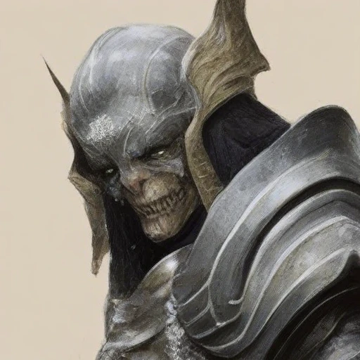 masterpiece, best quality, amazing quality, 1boy, <garlean:1>, armor, helamet, full armor, simple background, beige background