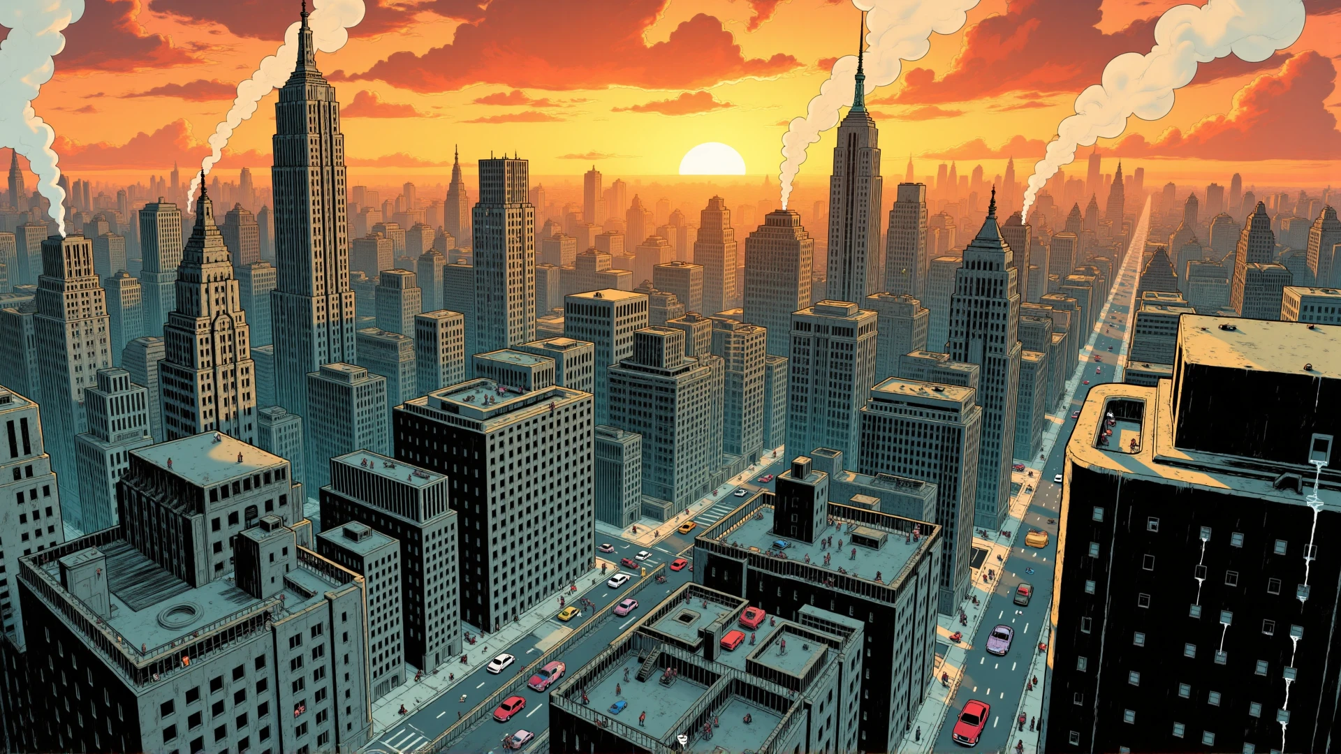 Neo-Pulp Cinematic Illustration V1