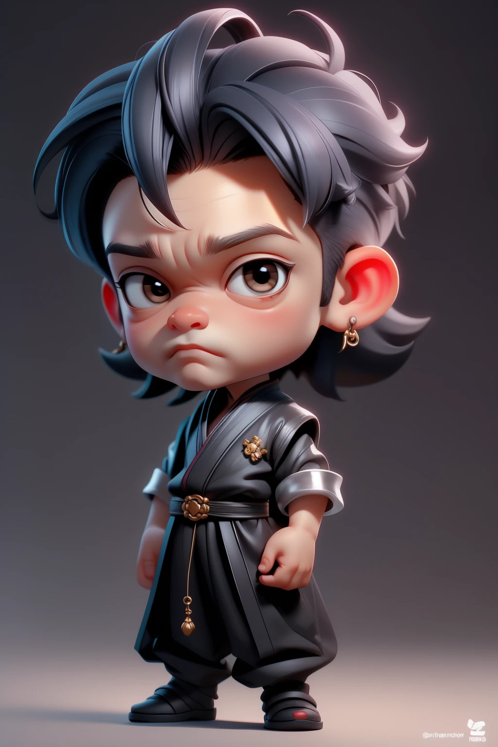 chibi style, short legs, short feet, short hands, top-heavy, mini body, small body, big head, big head doll, chibi, tiny human being, minimesdfinal, 1boy minime, 1boy, solo, looking at viewer, <lora:MiniMeSDFINAL:0.6>. detailed hair strands, detailed iris. <lora:OverallDetail:1><lora:OverallDetail:1><lora:OverallDetail:1>