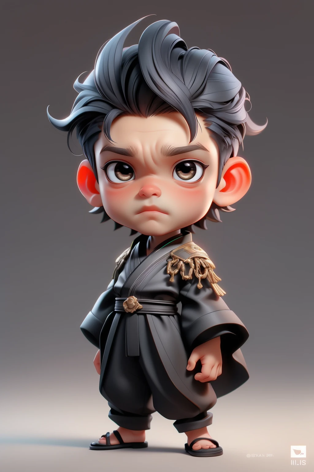 chibi style, short legs, short feet, short hands, top-heavy, mini body, small body, big head, big head doll, chibi, tiny human being, minimesdfinal, 1boy minime, 1boy, solo, looking at viewer, <lora:MiniMeSDFINAL:0.6>. detailed hair strands, detailed iris.  <lora:OverallDetail:1><lora:OverallDetail:1>