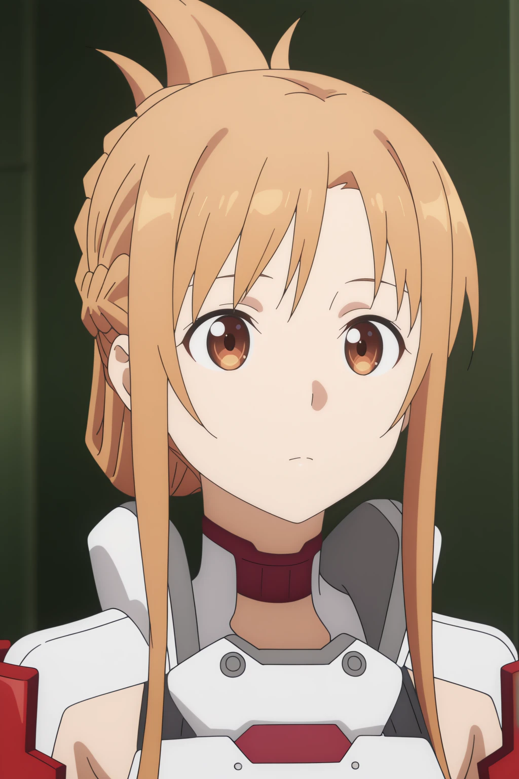 anime coloring, newest, masterpiece, upper body, Asuna, red-white armor,  <lora:SAO_PA_-_Asuna_red-white_armor_-_illustrious:0.8>