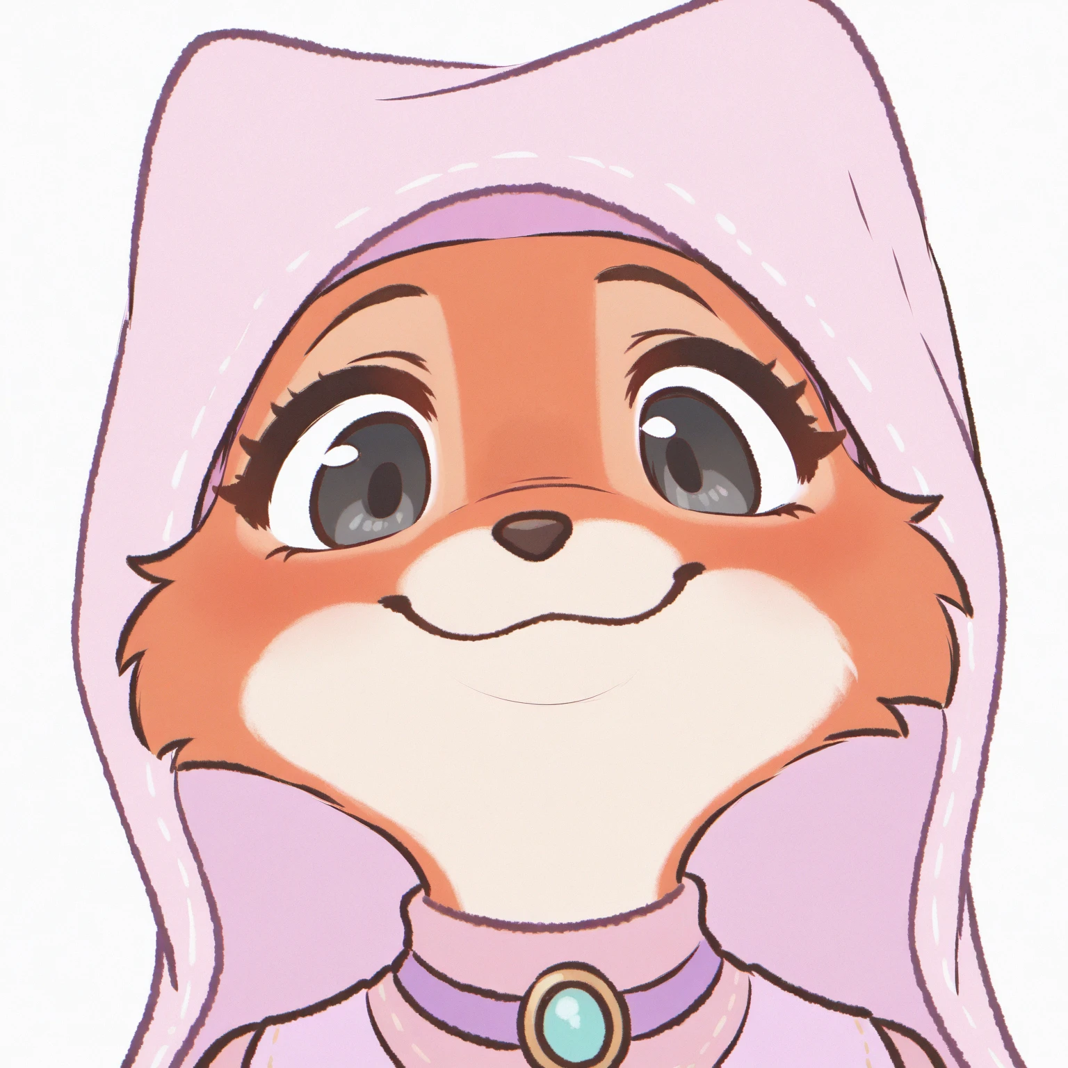 masterpiece, best quality, newest, absurdres, lazypos
m4r14n-p3np3n-st4le, orange fur, black eyes, pink veil,
mutsukiface, portrait, close-up, smile, :3, closed mouth, chibi, Decolletage
<lora:meme_mutsukiface_illustriousXL:1>
<lora:Marian-PenPen-style_il:0.9>