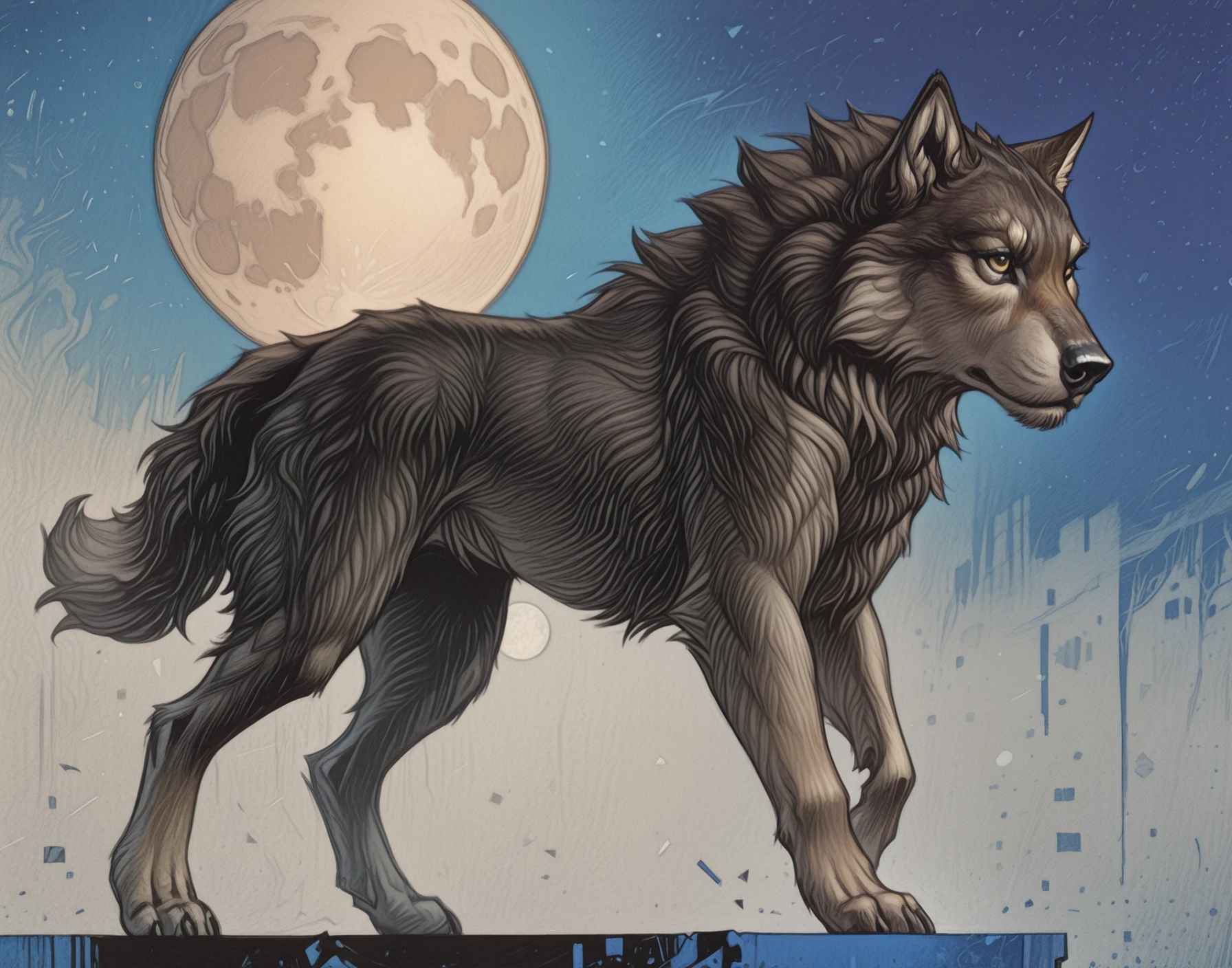 embedding:Stable_Yogis_PDXL_Positives, embedding:Stable_Yogis_PDXL_Positives2, embedding:lazypos, embedding:cr1sp, no humans, wolf, CKosak, painterly strokes, bold brushwork, color transitions, luminous colors, moonlit colors, oil painting, canvas texture, layered paint, beveled brush strokes, thick paint texture, abstract elements, surreal accents, negative space, moon, blue palette
,masterpiece, best quality, very aesthetic, bold outlines, strong shadows, high contrast, crisp lines, detailed, intricate, ultra detailed, vibrant, smooth gradients, subtle shadows, professional, high-resolution, perfect lighting, solo, depth, complex lighting, ultra detailed
,,