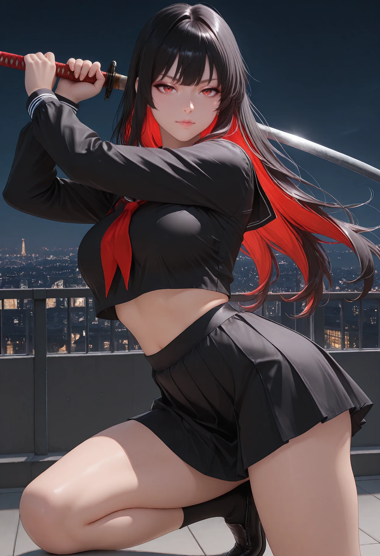 Akai Hime Akane Kagura — OC by Shirowalker V1 Illustrious