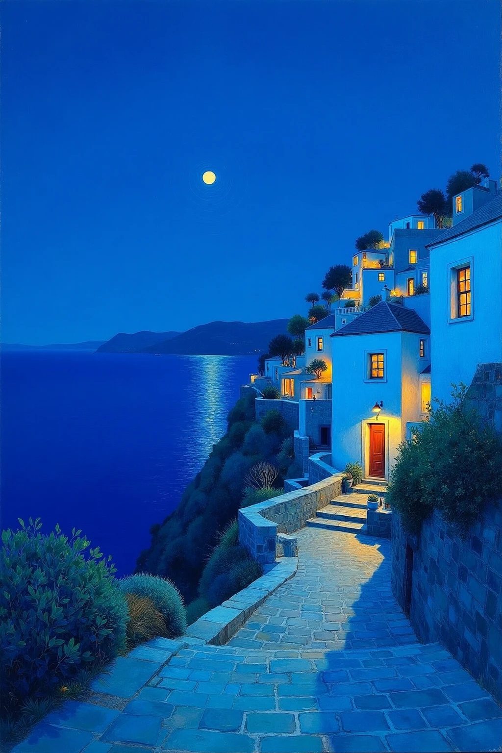 A_Night Scene Atmosphere Creation_Blue Town Generation v1.0