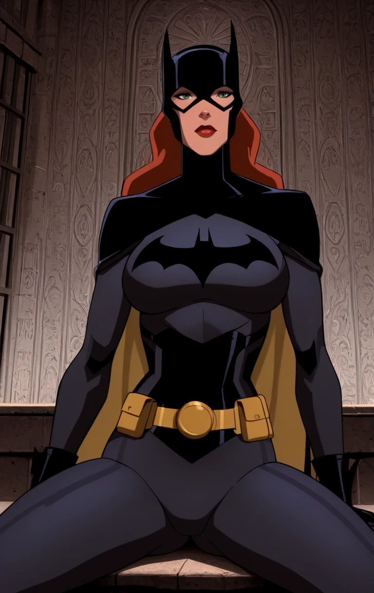 "0" :"amazing quality,very aesthetic,absurdres,best quality, 1girl, solo, 1girl, solo, long hair, looking at viewer, gloves, green eyes, red hair, indoors, black gloves, mask, lips, batgirl, bat symbol, red lips,b4g1rly0,outdoor,((shinny skin,cowboy shot, standing from above))",
"7" :"amazing quality,very aesthetic,absurdres,best quality, 1girl, solo, 1girl, solo, long hair, looking at viewer, gloves, green eyes, red hair, indoors, black gloves, mask, lips, batgirl, bat symbol, red lips,b4g1rly0,outdoor,((shinny skin,cowboy shot, kneeling from above))",
"14" :"amazing quality,very aesthetic,absurdres,best quality, 1girl, solo, 1girl, solo, long hair, looking at viewer, gloves, green eyes, red hair, indoors, black gloves, mask, lips, batgirl, bat symbol, red lips,b4g1rly0,outdoor,((shinny skin,cowboy shot, laying on belly))",
"21" :"amazing quality,very aesthetic,absurdres,best quality, 1girl, solo, 1girl, solo, long hair, looking at viewer, gloves, green eyes, red hair, indoors, black gloves, mask, lips, batgirl, bat symbol, red lips,b4g1rly0,outdoor,((shinny skin,cowboy shot, sitting,legs spread,front view,from below))",
"28" :"amazing quality,very aesthetic,absurdres,best quality, 1girl, solo, 1girl, solo, long hair, looking at viewer, gloves, green eyes, red hair, indoors, black gloves, mask, lips, batgirl, bat symbol, red lips,b4g1rly0,outdoor,((shinny skin,cowboy shot, bent over,ass view,ass focus))",