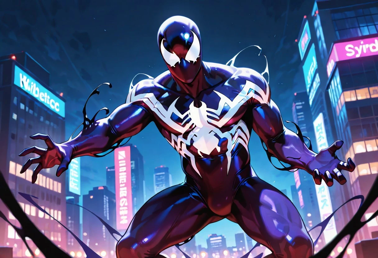 symbioteWOS_spiderman, symbiote, , purplesuit, mask, spiderprint, whiteprint, muscular, 1boy, solo,
front view, superhero pose,
4k, best quality, highly detailed, lights details, high resolution, high quality, perfect quality
masterpiece, best quality, amazing quality, very aesthetic, highres, absurdres
night, city,
4k, best quality, highly detailed, lights details, high resolution, high quality, perfect quality, vivid color, vibrant, highly detailed,