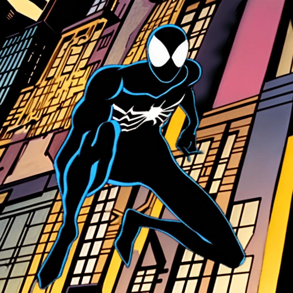 Symbiote Spider-Man Suit "1999" Blacksuit (Spider-Man Unlimited) [LoRA] Illustrious V1.0