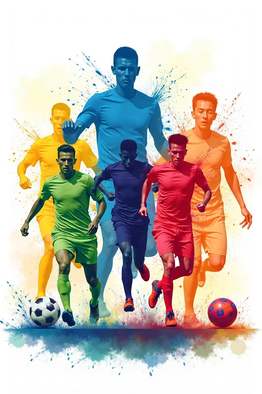 DX_Colorful Sports Silhouettes_Football Action Generation v1.0