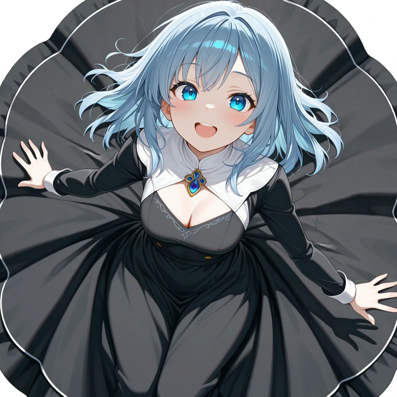 Civitai 見下ろしスカート広がり（ロングスカート専用）/ Overhead, top-down pose with a flared skirt.（ long skirt only ) v1.0