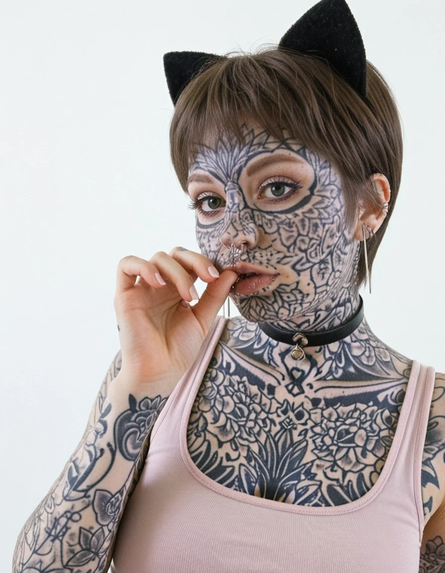 [XL] tattooed cat girl OC V1