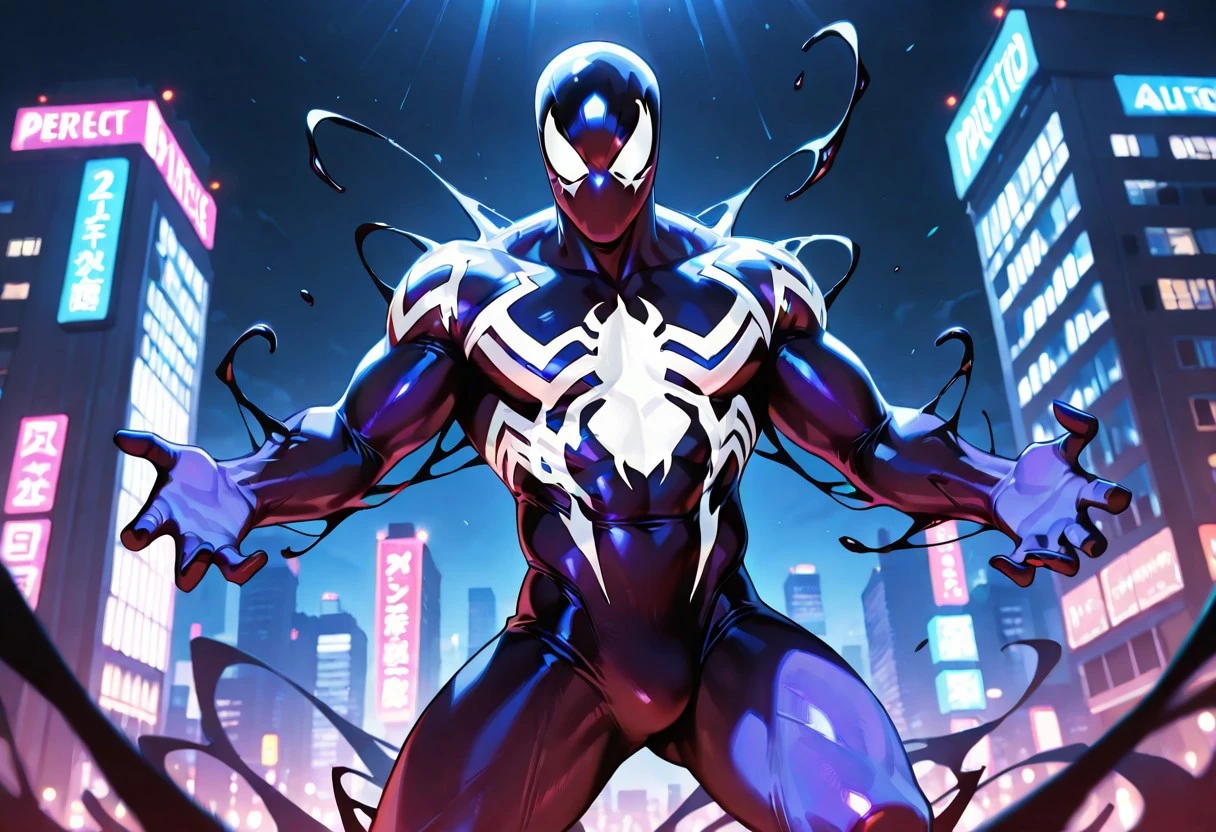 symbioteWOS_spiderman, symbiote, , purplesuit, mask, spiderprint, whiteprint, muscular, 1boy, solo,
front view,
4k, best quality, highly detailed, lights details, high resolution, high quality, perfect quality
masterpiece, best quality, amazing quality, very aesthetic, highres, absurdres
night, city,
4k, best quality, highly detailed, lights details, high resolution, high quality, perfect quality, vivid color, vibrant, highly detailed,