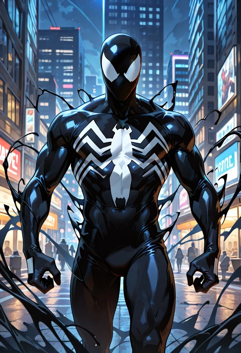 ultimatesymbiote_spiderman/(marvel)/IL, symbiote, , blacksuit, mask, spiderprint, muscular, 1boy, solo,
front view,
masterpiece, best quality, amazing quality, very aesthetic, highres, absurdres
night, city,
4k, best quality, highly detailed, lights details, high resolution, high quality, perfect quality, vivid color, vibrant, highly detailed,
