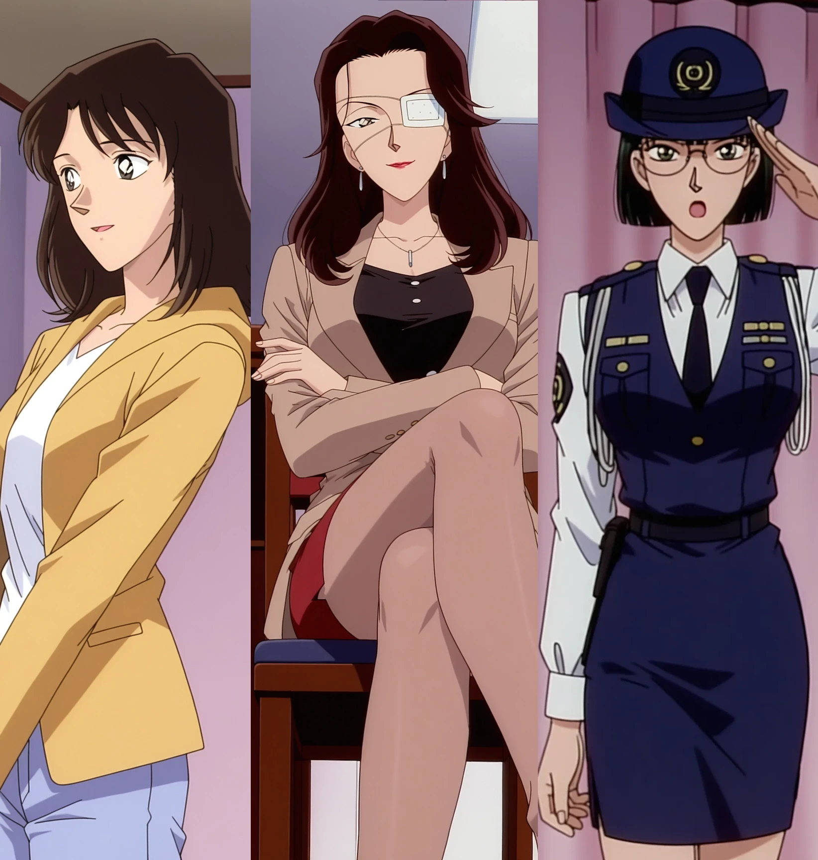 Detective Conan 名探偵コナン Episode110&111 Women - Yuko Komiyama 小宮山祐子/ Kaoru Uemori 上森薫/ Policewoman 婦人警官 - Illustrious Kaoru Uemori