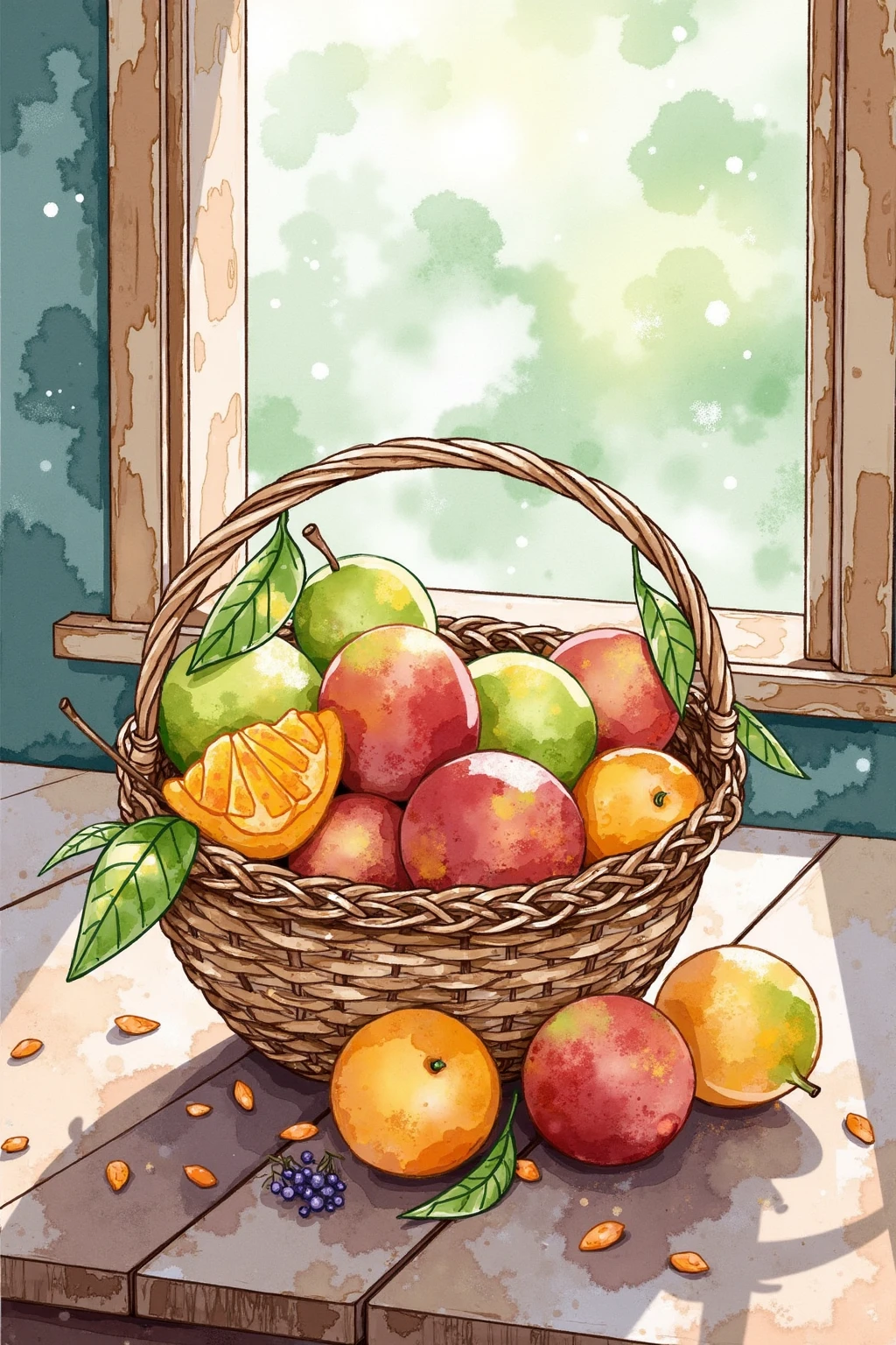 DX_Watercolor Painting Style_Fruit Scene Creation v1.0