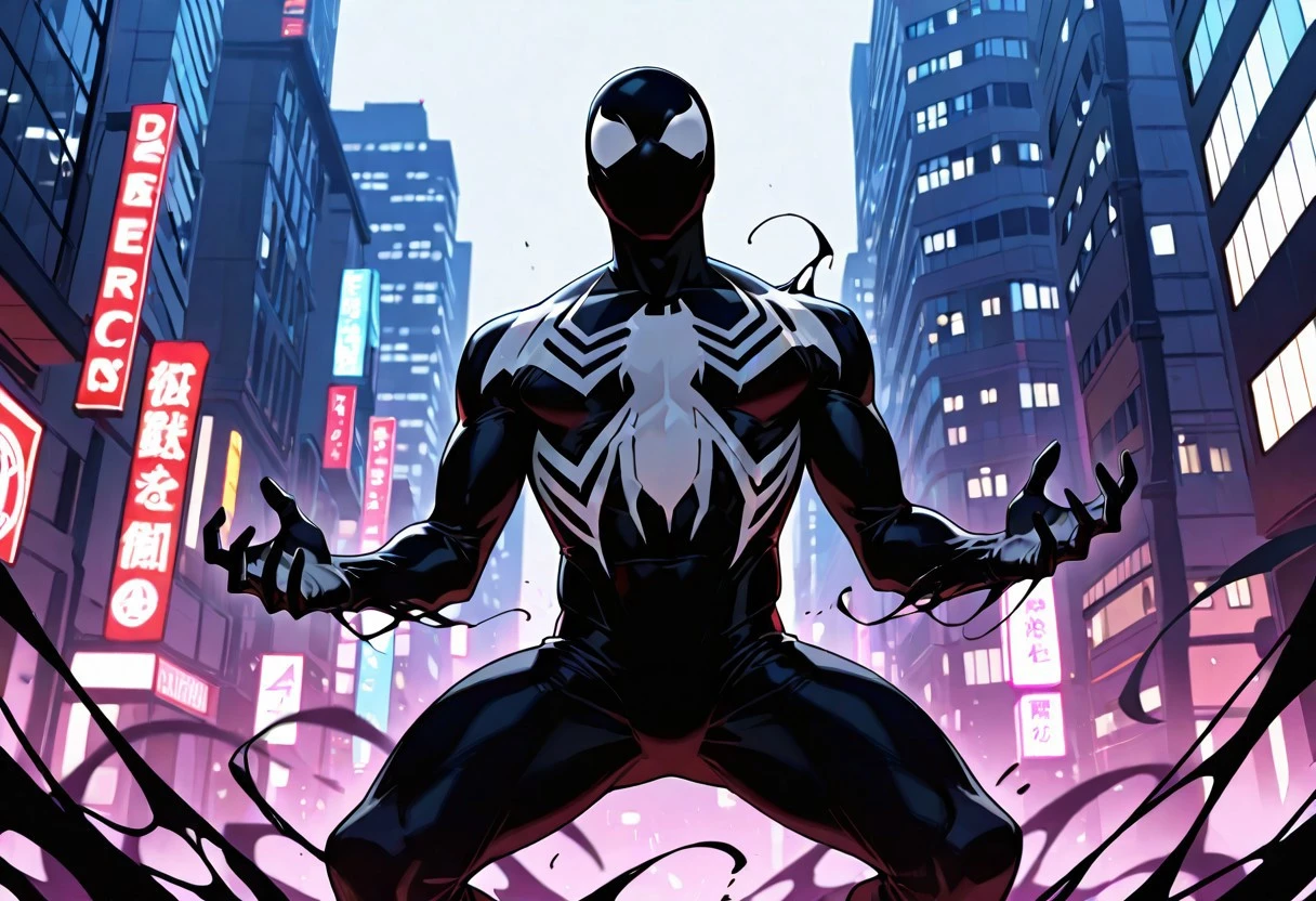 blacksuitspider_2017/(marvel)IL, symbiote, blacksuit, 1boy, solo, muscular, mask, , spiderprint,
front view, superhero pose.
masterpiece, best quality, amazing quality, very aesthetic, highres, absurdres
night city,
4k, best quality, highly detailed, lights details, high resolution, high quality, perfect quality, vivid color, vibrant, highly detailed,