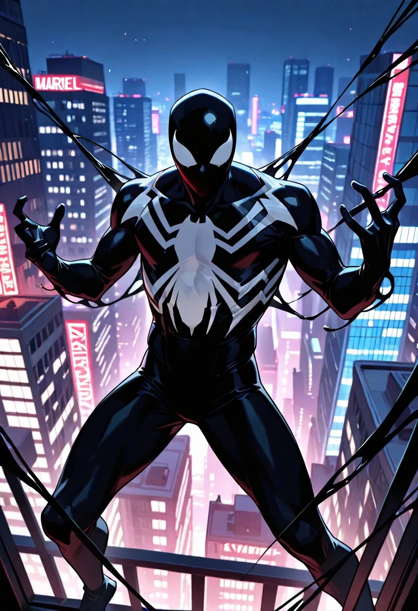 blacksuitspider_2017/(marvel)IL, symbiote, blacksuit, 1boy, solo, muscular, mask, , spiderprint,
front view, superhero pose.
masterpiece, best quality, amazing quality, very aesthetic, highres, absurdres
night city,
4k, best quality, highly detailed, lights details, high resolution, high quality, perfect quality, vivid color, vibrant, highly detailed,