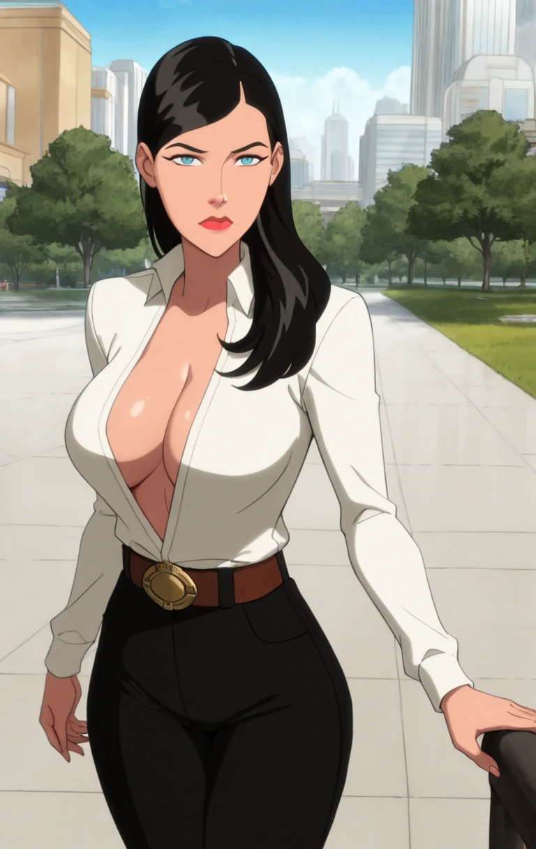 "0" :"masterpiece, best quality, highres,1girl, long hair, looking at viewer, blue eyes, shirt, black hair, long sleeves, open clothes, belt, open shirt, red lips, belt buckle,suit, black pants,l01sl4n3,(( shinny skin, outdoor, large breast, cowboy shot,standing from above))",
"7" :"masterpiece, best quality, highres,1girl, long hair, looking at viewer, blue eyes, shirt, black hair, long sleeves, open clothes, belt, open shirt, red lips, belt buckle,suit, black pants,l01sl4n3,(( shinny skin, outdoor, large breast, cowboy shot,kneeling from above))",
"14" :"masterpiece, best quality, highres,1girl, long hair, looking at viewer, blue eyes, shirt, black hair, long sleeves, open clothes, belt, open shirt, red lips, belt buckle,suit, black pants,l01sl4n3,(( shinny skin, outdoor, large breast, cowboy shot,laying on belly,ass up))",
"21" :"masterpiece, best quality, highres,1girl, long hair, looking at viewer, blue eyes, shirt, black hair, long sleeves, open clothes, belt, open shirt, red lips, belt buckle,suit, black pants,l01sl4n3,(( shinny skin, outdoor, large breast, cowboy shot,sitting,legs spread,front view))",
"28" :"masterpiece, best quality, highres,1girl, long hair, looking at viewer, blue eyes, shirt, black hair, long sleeves, open clothes, belt, open shirt, red lips, belt buckle,suit, black pants,l01sl4n3,(( shinny skin, outdoor, large breast, cowboy shot,bent over,ass view,ass focus))",
"35" :"masterpiece, best quality, highres,1girl, long hair, looking at viewer, blue eyes, shirt, black hair, long sleeves, open clothes, belt, open shirt, red lips, belt buckle,suit, black pants,l01sl4n3,(( shinny skin, outdoor, large breast, cowboy shot,on all fours,ass up))",
"42" :"masterpiece, best quality, highres,1girl, long hair, looking at viewer, blue eyes, shirt, black hair, long sleeves, open clothes, belt, open shirt, red lips, belt buckle,suit, black pants,l01sl4n3,(( shinny skin, outdoor, large breast, cowboy shot,on all fours,ass up,torso forward,front view))",
"49" :"masterpiece, best quality, highres,1girl, long hair, looking at viewer, blue eyes, shirt, black hair, long sleeves, open clothes, belt, open shirt, red lips, belt buckle,suit, black pants,l01sl4n3,(( shinny skin, outdoor, large breast, cowboy shot,kneeling,ass view,ass focus))",
"56" :"masterpiece, best quality, highres,1girl, long hair, looking at viewer, blue eyes, shirt, black hair, long sleeves, open clothes, belt, open shirt, red lips, belt buckle,suit, black pants,l01sl4n3,(( shinny skin, outdoor, large breast, cowboy shot,on all fours,side view))",
