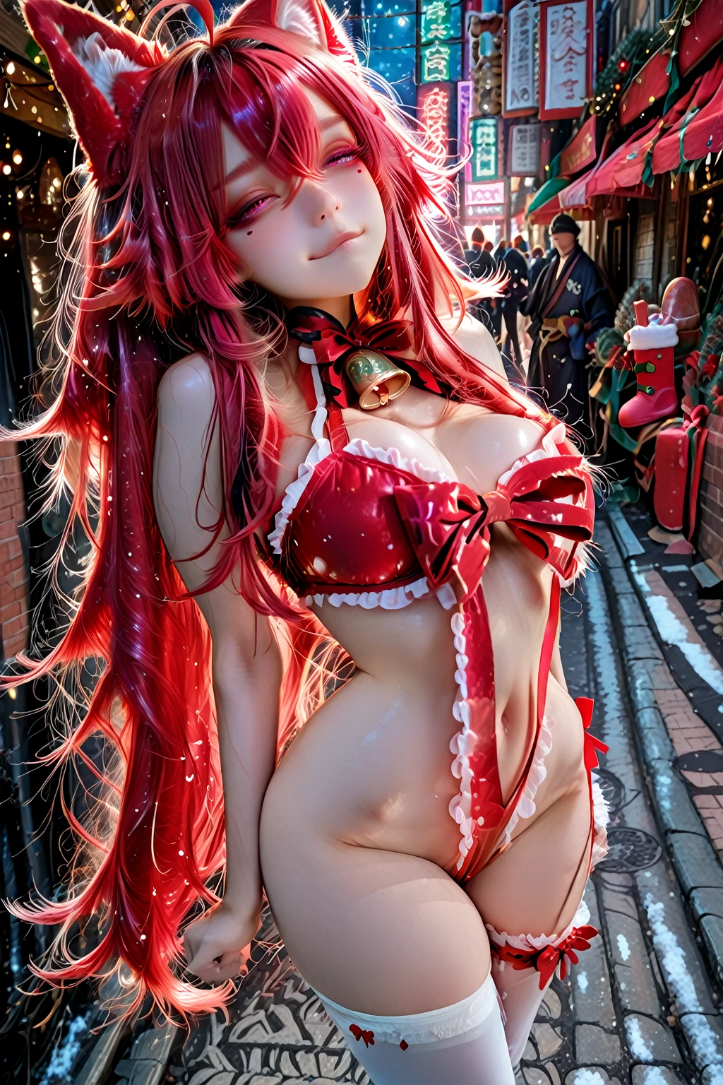 白丝??圣诞制服-（cosplay）（????）White Silk Christmas Lingerie Uniform - (Cosplay) (Lingerie Uniform) v1.0SDXL