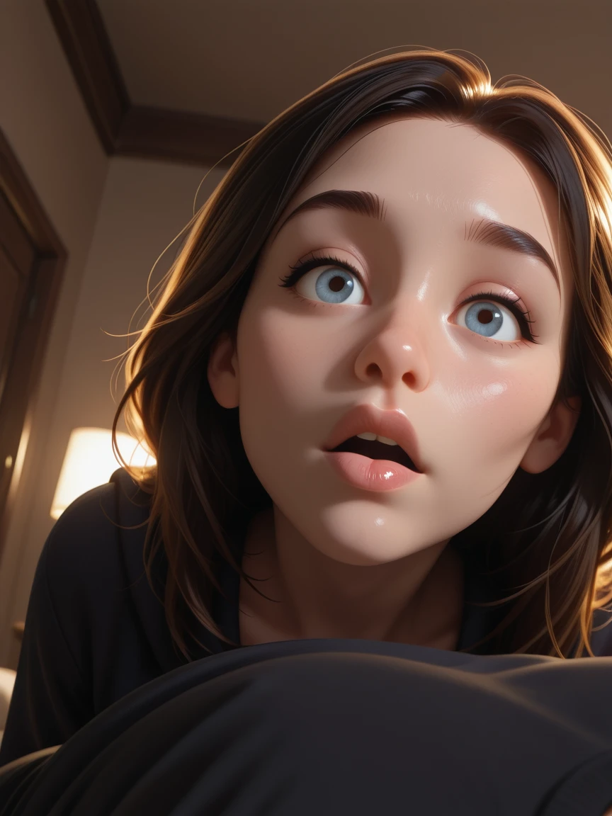 <lora:Curious_expression:1> curiousexpression, curious, surprised, anxious, wide open eyes, big eyes, curiosity, anticipation, interest, 'o' shaped mouth, 'o' lips, eyebrows lifted, eyebrows arched up, score_9, score_8_up, score_7_up, <lora:Expressive_H:0.6>, Expressiveh, absurdres, highres, wide angle, ultra-detailed, newest, masterpiece, very sharp, Rembrandt lighting, godrays, high contrast, volumetric light and shadows, subsurface scattering, real shadows, heavy shadow, amazing quality, very aesthetic, dynamic lighting, vibrant colors, perfect lighting, ultramodern, BREAK, cinematic, realistic, professional, interesting angle, (low depth of field), vibrant lighting, dynamic composition, relaxed, romantic, scenery, comfy,, <lora:dmd2_sdxl_4step_lora_fp16:0.5>, Stable_Yogis_PDXL_Positives, zPDXLxxx,, <lora:princess_rc_il:0.3>, <lora:3d_render_pdxl_goofy:0.15> 3d render, <lora:carrot_style-mix:0.1> <lora:SantoPlaya1.0:0.3> santoplaya, <lora:Melkor_V4_Illustrious:0.2> melkor_style,