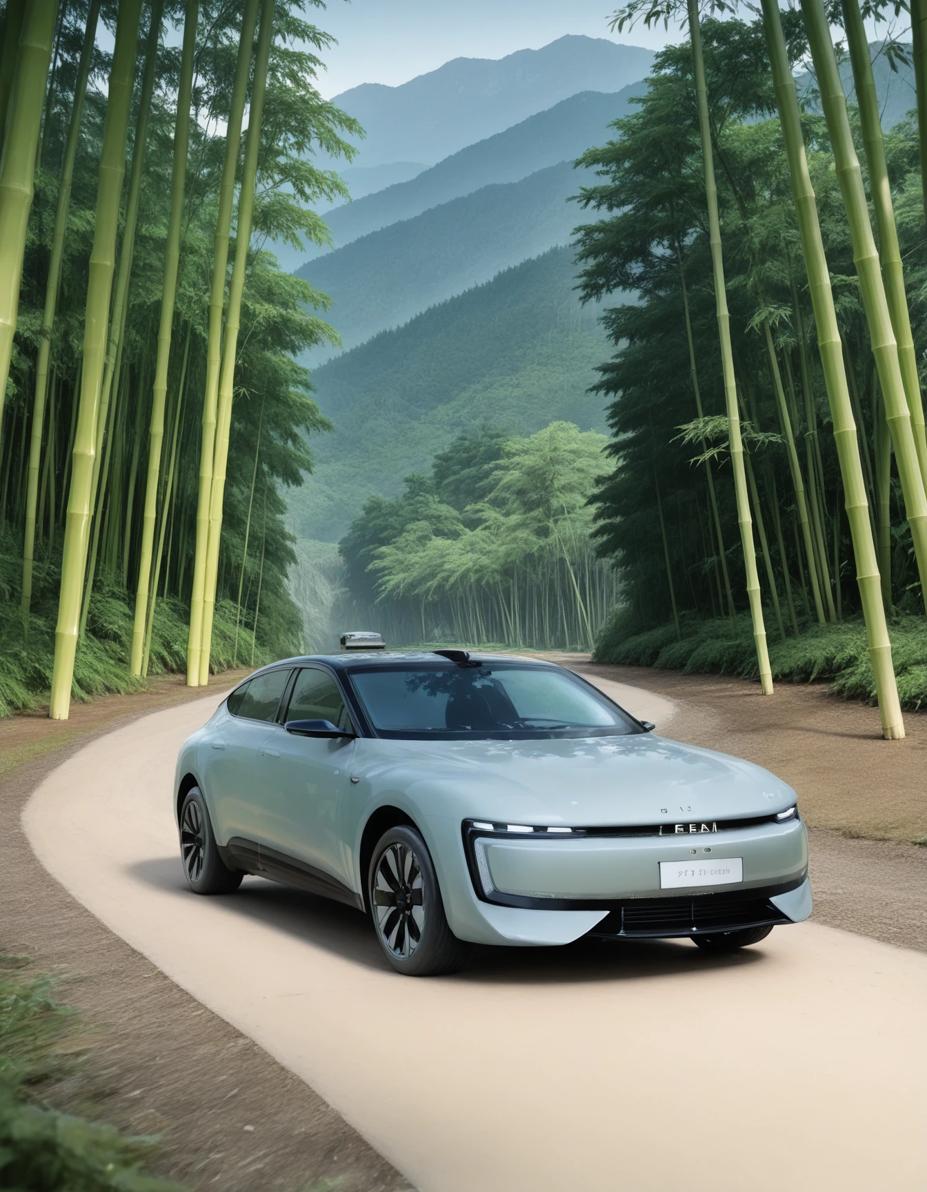 masterpiece,best quality,amazing quality,very aesthetic,high resolution,ultra detailed,perfect details,
<lora:mai_audie5:1>,mai_audie5,outdoors,sky,no_humans,motor_vehicle,car,road,vehicle_focus,sports_car,license_plate,realistic,motion_blur,scenery,day,photo_background,tree,nature,forest,mountain,bamboo,bamboo_forest,real_world_location,