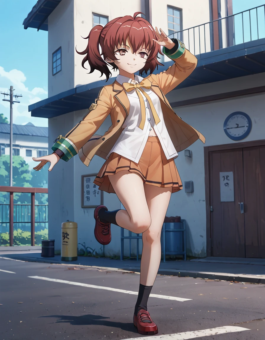 score_9, score_8_up, score_7_up, ArpeggioofBlueSteel_Haguro, standing, weight on one leg, casual pose, soft smile