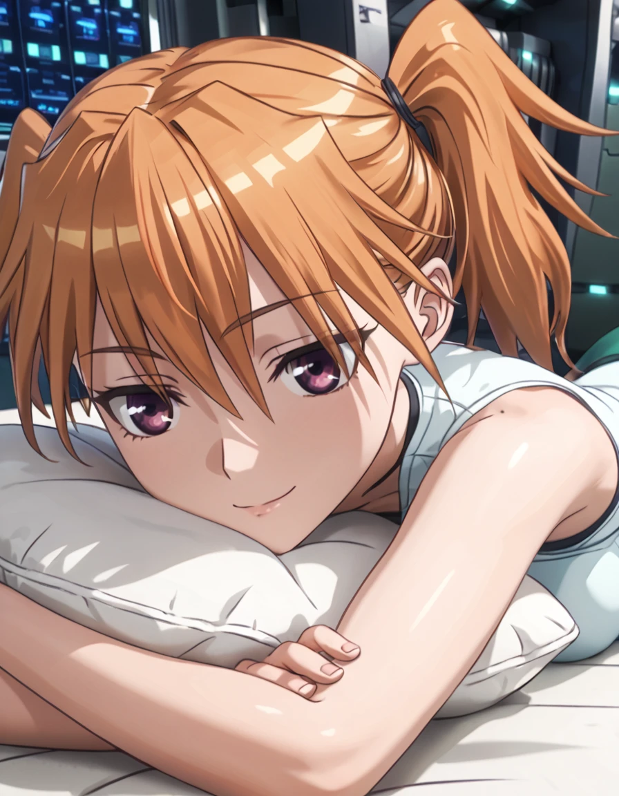 score_9, score_8_up, score_7_up, ArpeggioofBlueSteel_Iori, lying on stomach, head resting on arms, soft smile