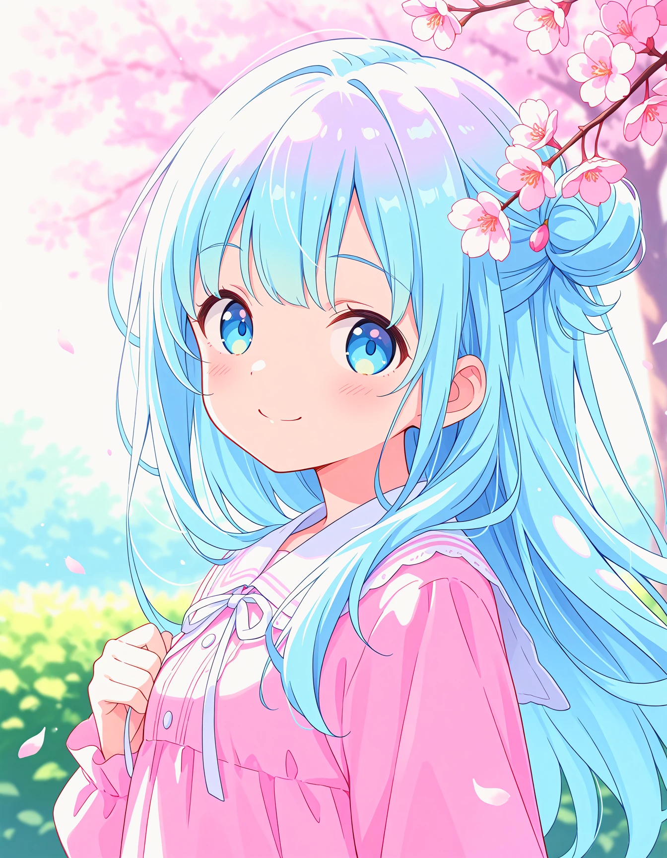 masterpiece,best quality,absurdres,pastel colors,watercolor \(medium\),
1girl,(depth of field:1.3),smile,