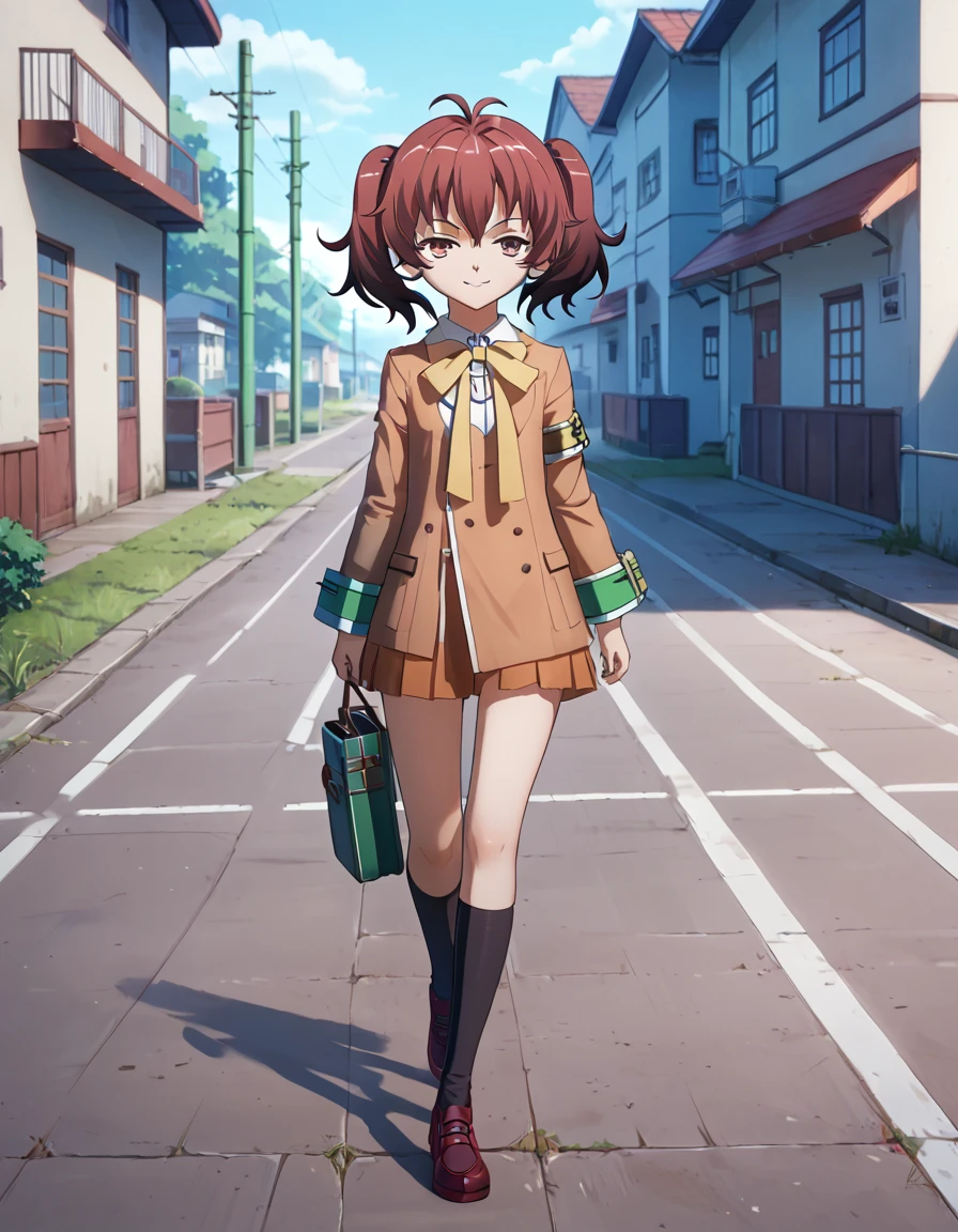 score_9, score_8_up, score_7_up, ArpeggioofBlueSteel_Haguro, walking, mid-step, relaxed, soft smile