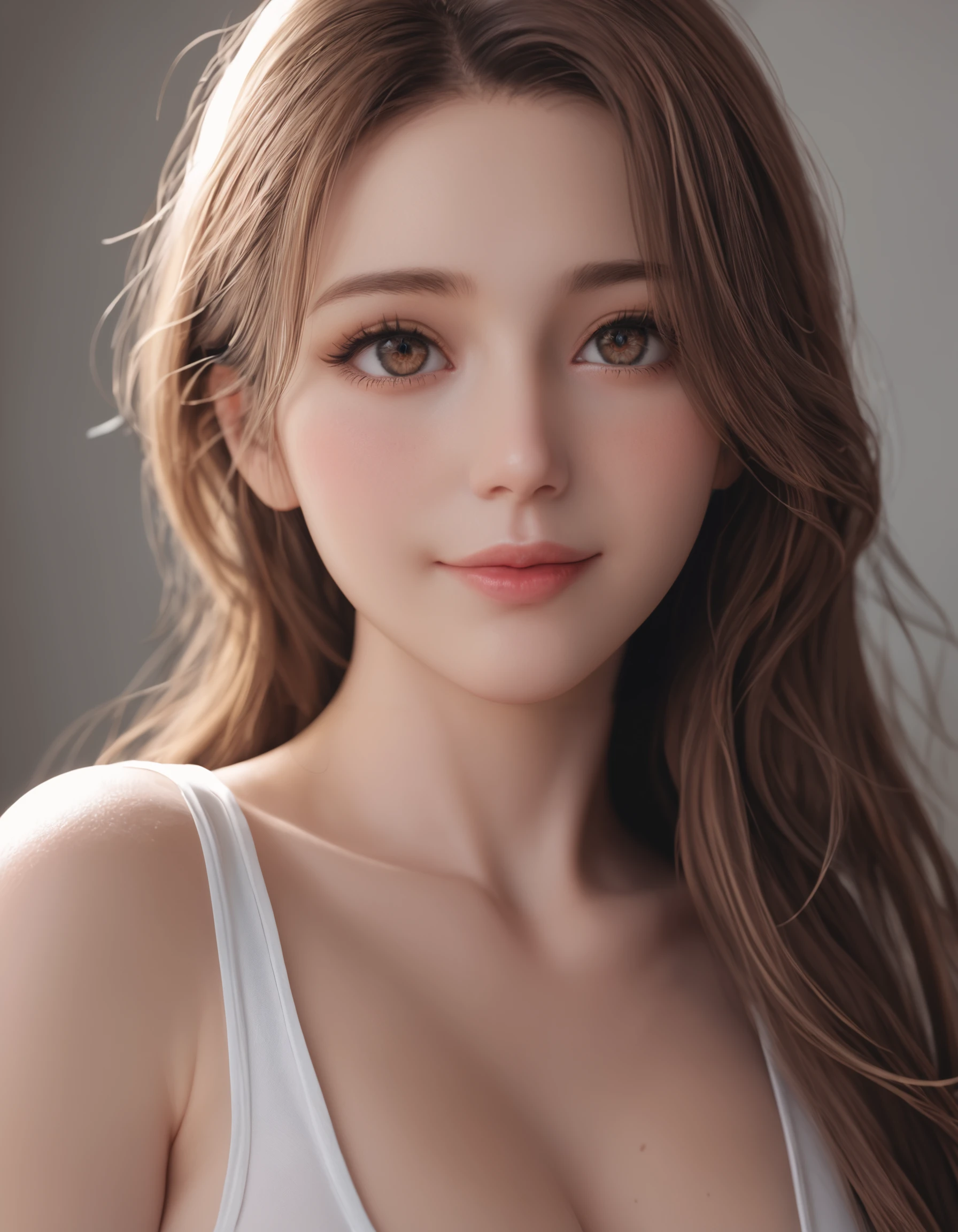 zPDXL3, safe_pos, score_9, score_8_up, source_realistic, rating_explicit, 8k, best quality, masterpiece, expressiveh, intricate details, ultra high res, sharp focus, digital art, cinematic, extremely detailed, cinematic light, photo studio lighting, Unreal Engine, dramatic angle, dynamic camera angle,
unique perspective, unique angle, wide angle, dutch angle, foreshortening, blurred eyes,
1girl, solo, brown hair, long hair, upper body shot, cleavage, seductive smile, japanese,
innocent, extra blush under eyes, big eyes, beautiful detailed eyes, detailed beautiful delicate face, realistic humid skin, detailed skin sexy pose, sensual posture, graceful pose, curvy, scenery